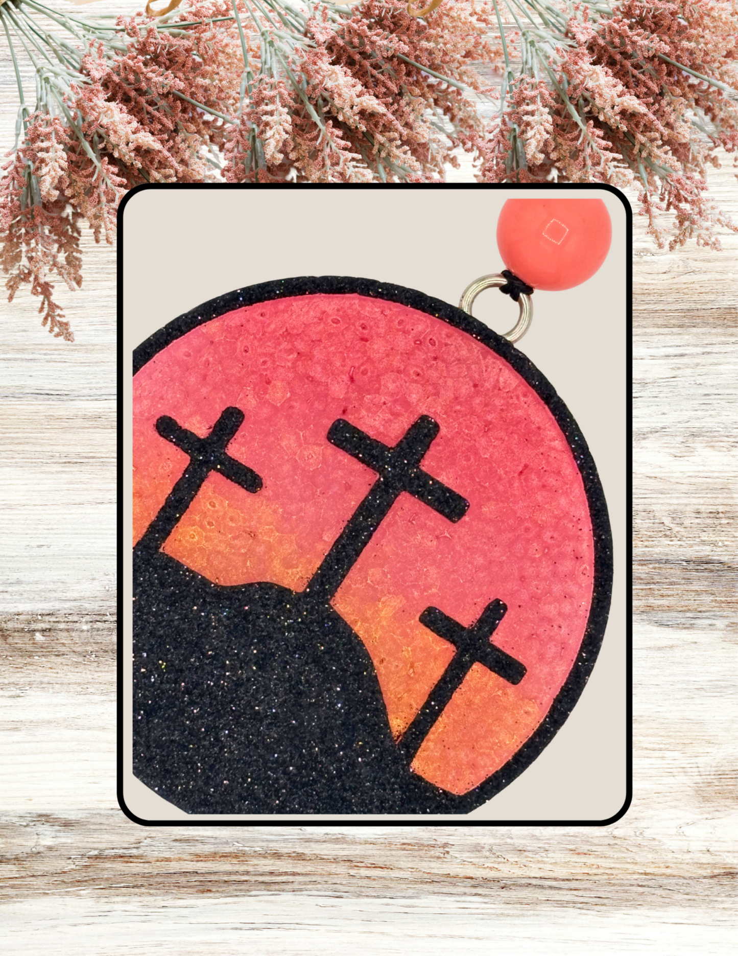 Freshie Three Crosses Sunset Round