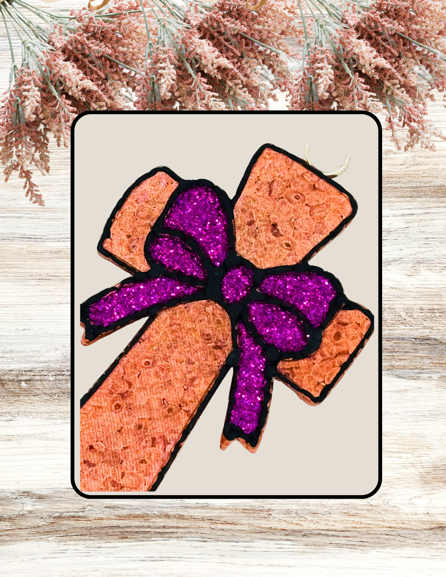 Freshie Cross with Bow Magenta