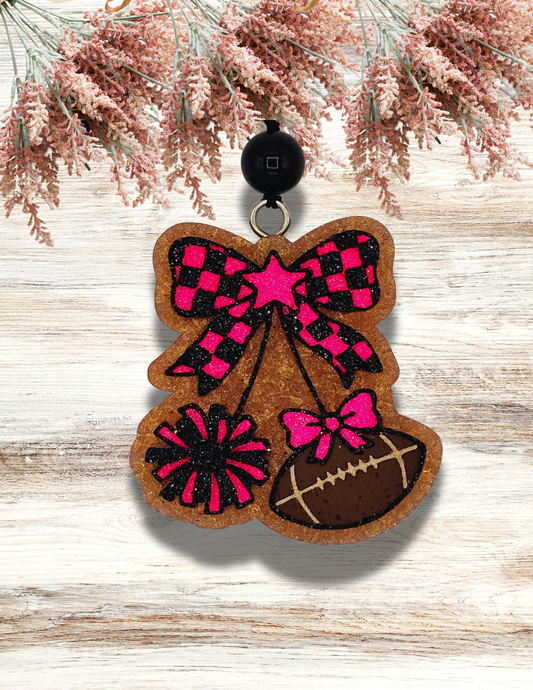 Freshie Cheer Football Cherries Pink Black