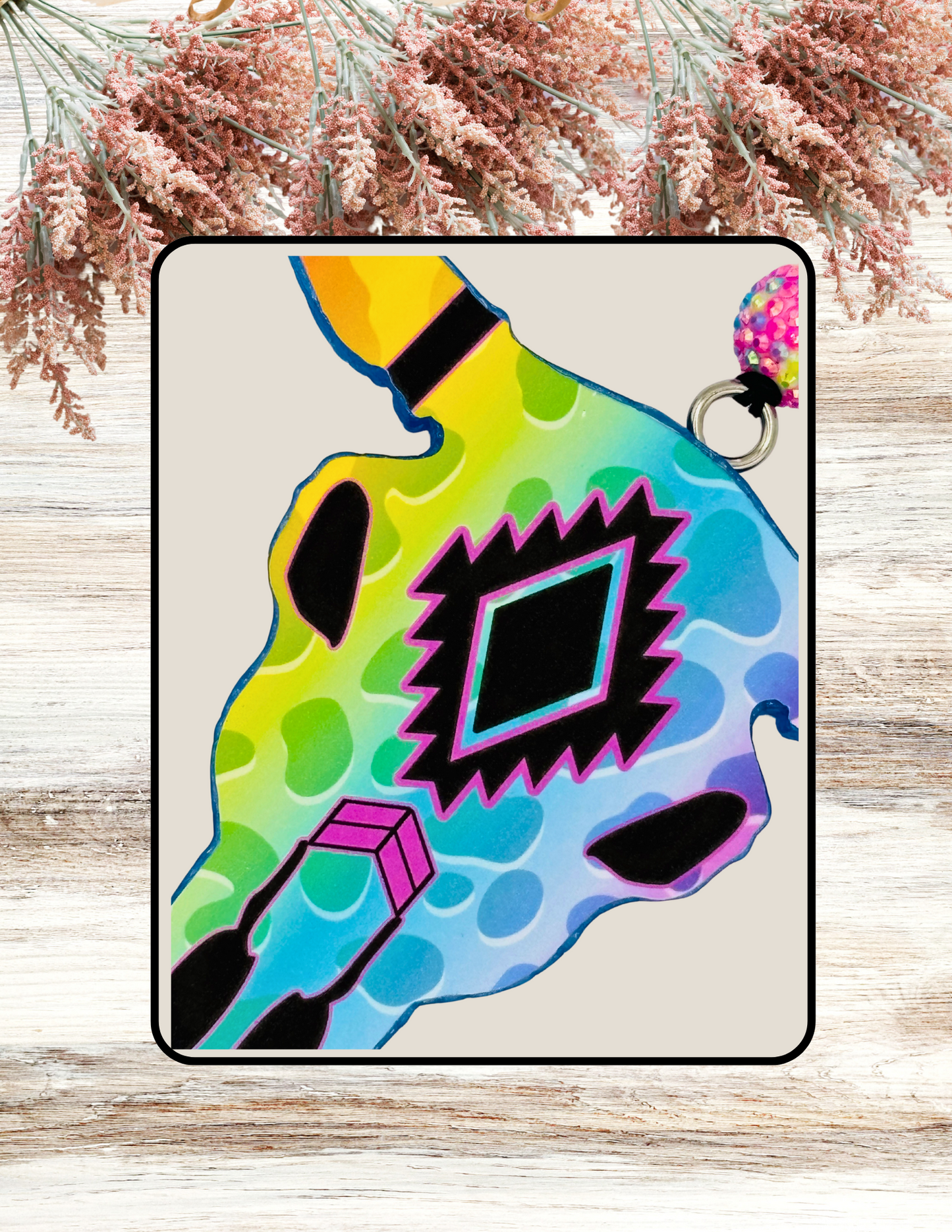 Freshie Bull Skull Rainbow Leopard