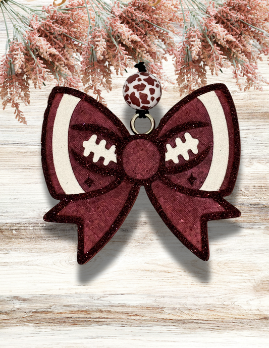 Freshie Football Bow Rust