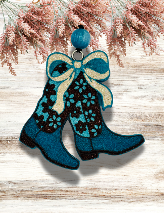 Freshie Daisy Walking Boots Turquoise Brown