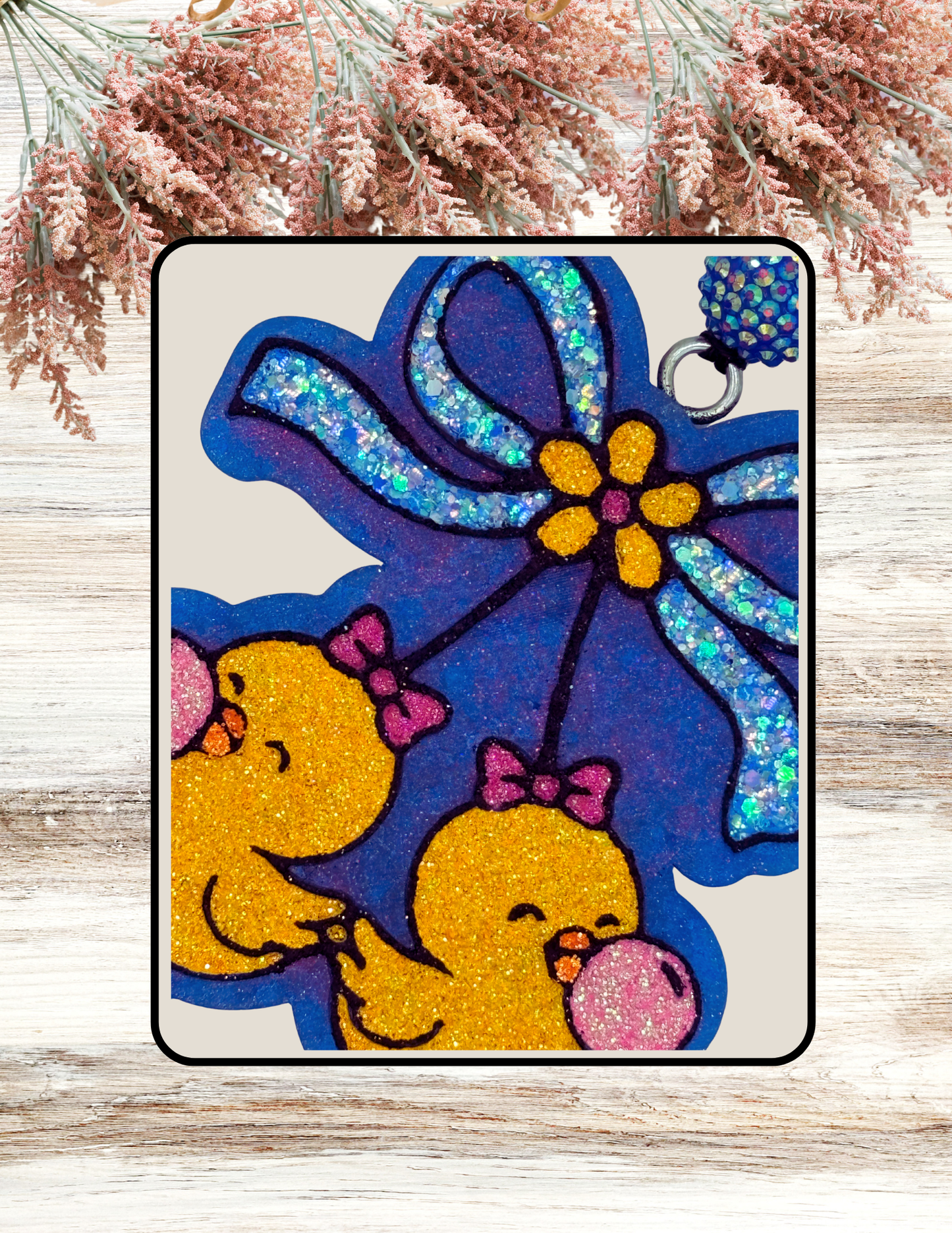 Freshie Bubblegum Chick Cherries with Bow Blue Pink