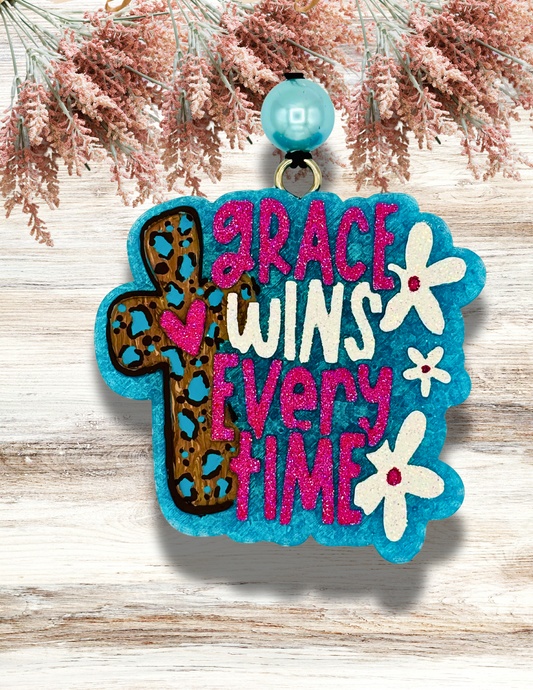 Freshie Grace Wins Cross Pink Turquoise