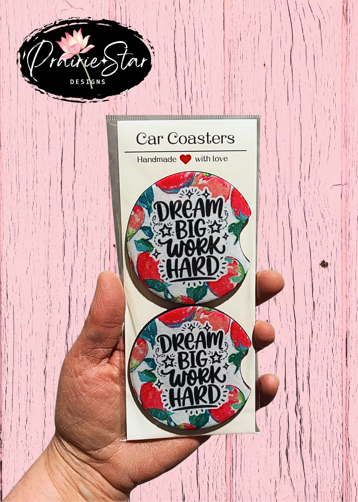 Car Coaster Dream Big Work Hard 2