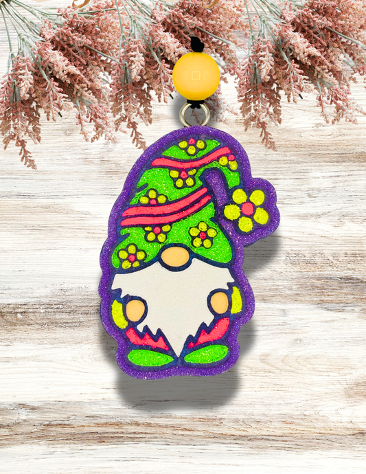 Freshie Retro Gnome Neon Green Pink