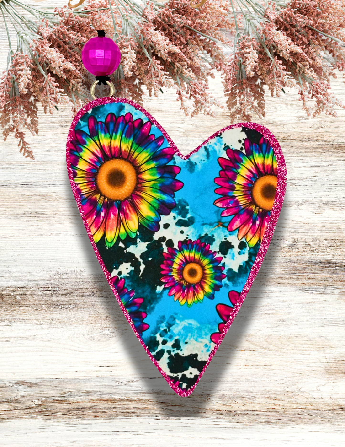 Freshie Large Heart Sunflowers