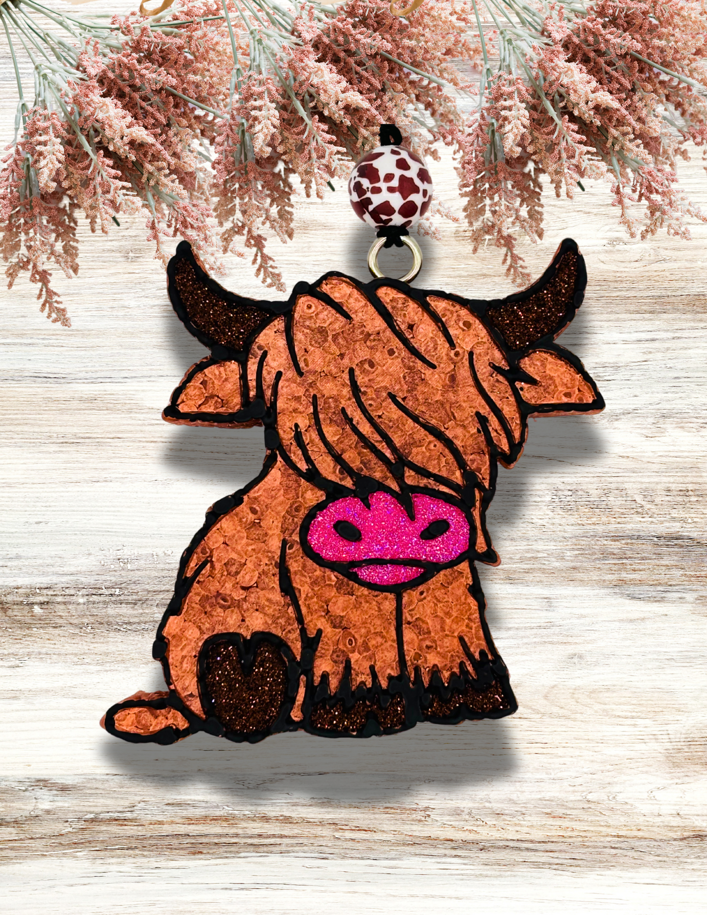 Freshie Highland Cow Sitting Red Copper