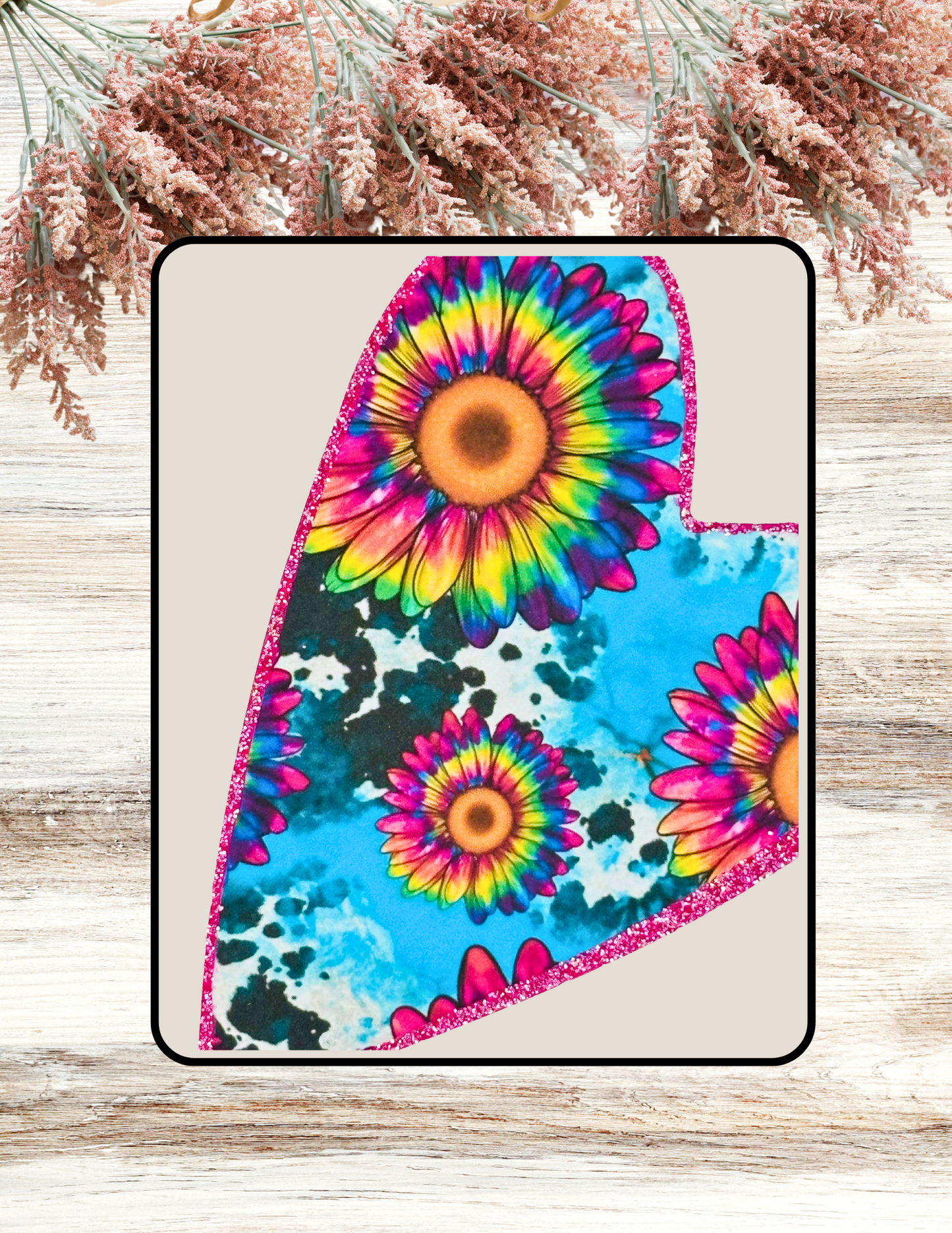 Freshie Large Heart Sunflowers