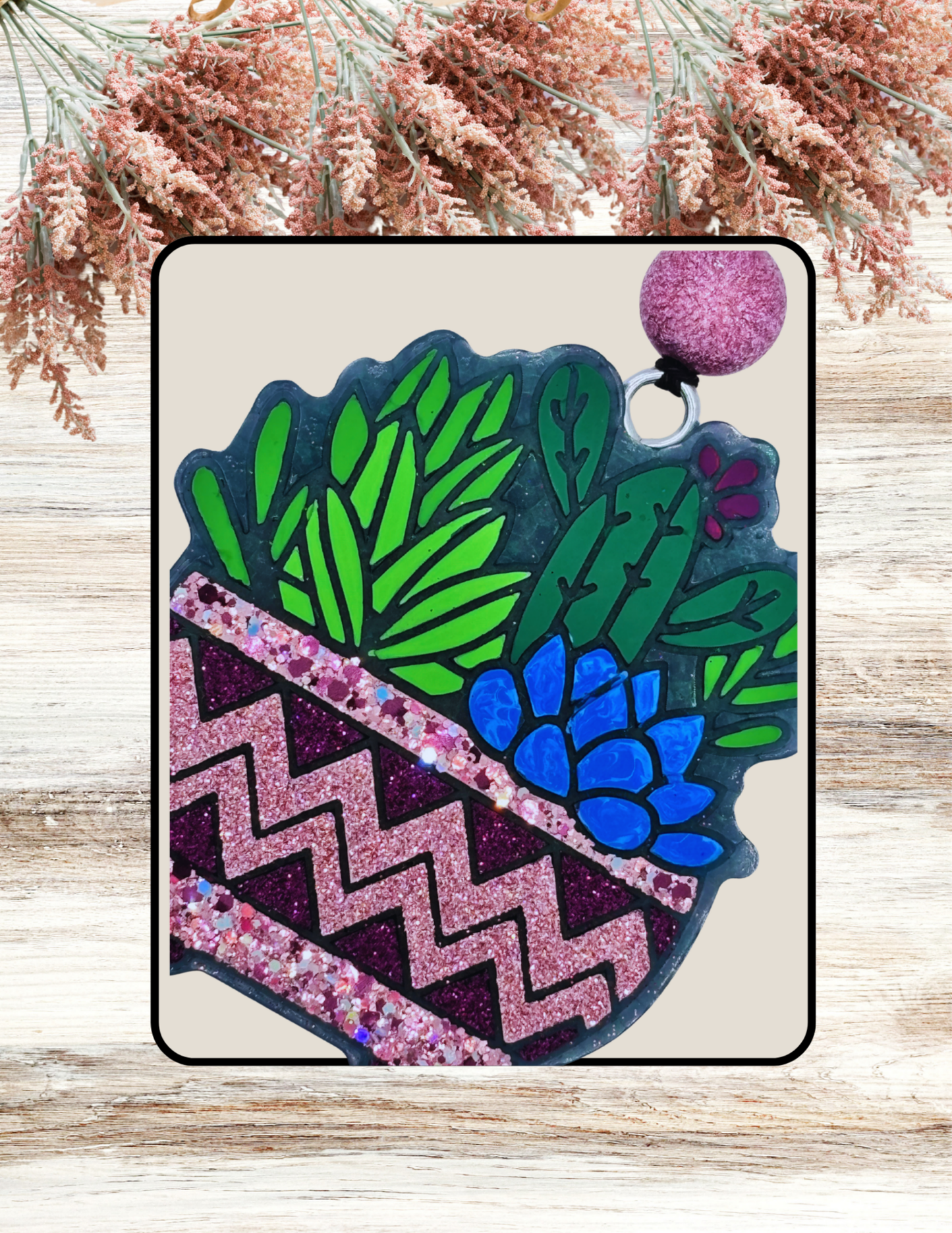 Freshie Aztec Pot and Plants Rose Gold