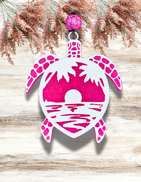 Freshie Sunset Sea Turtle Neon Pink