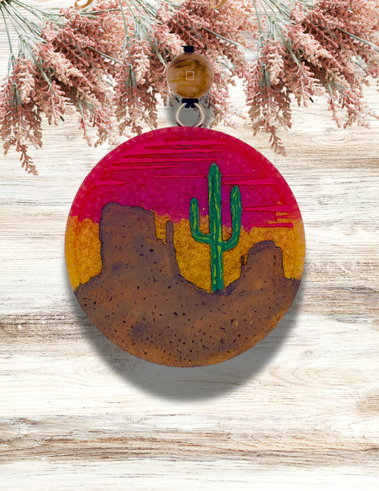 Freshie Desert Sunset Round Pink Gold