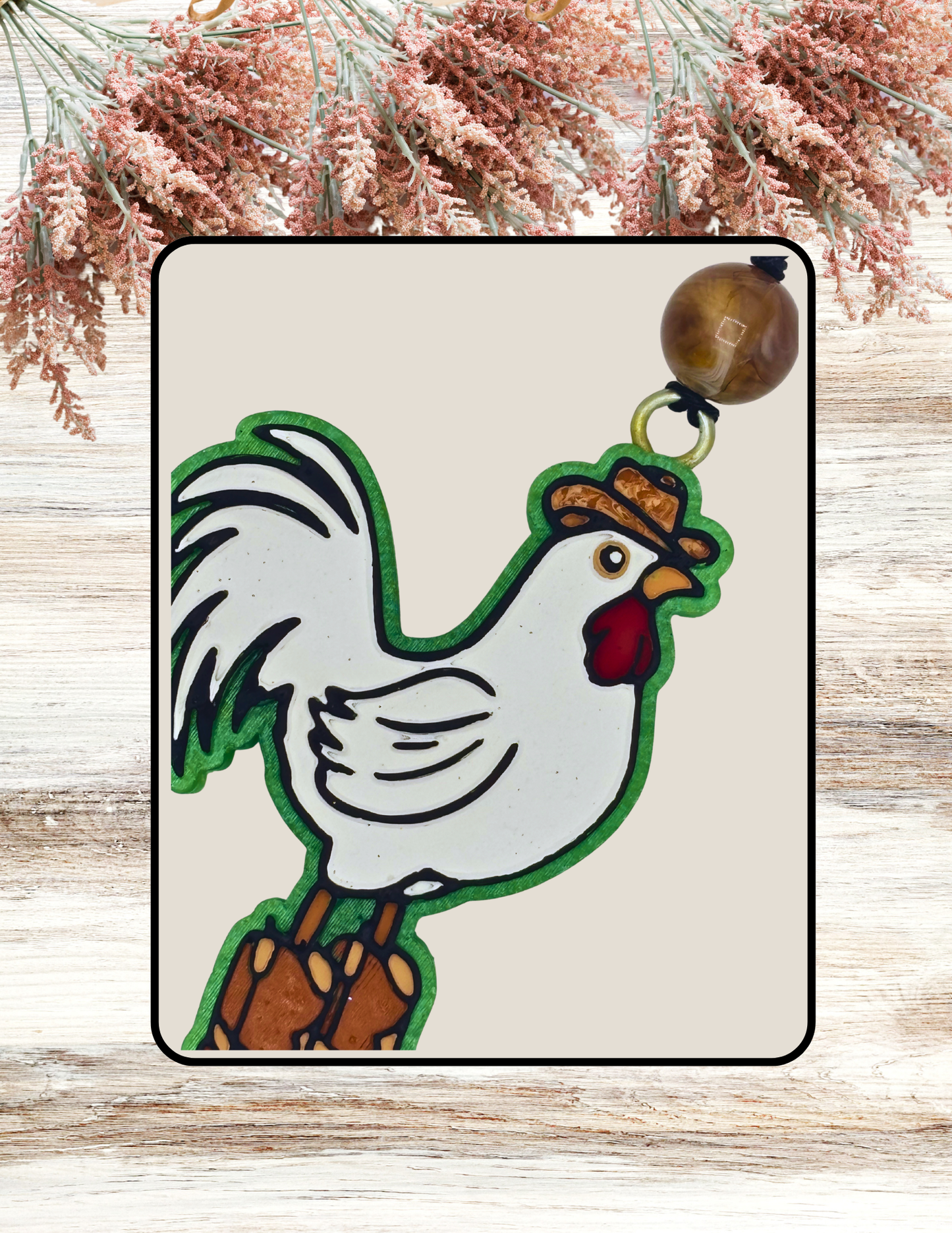 Freshie Western Rooster White Brown