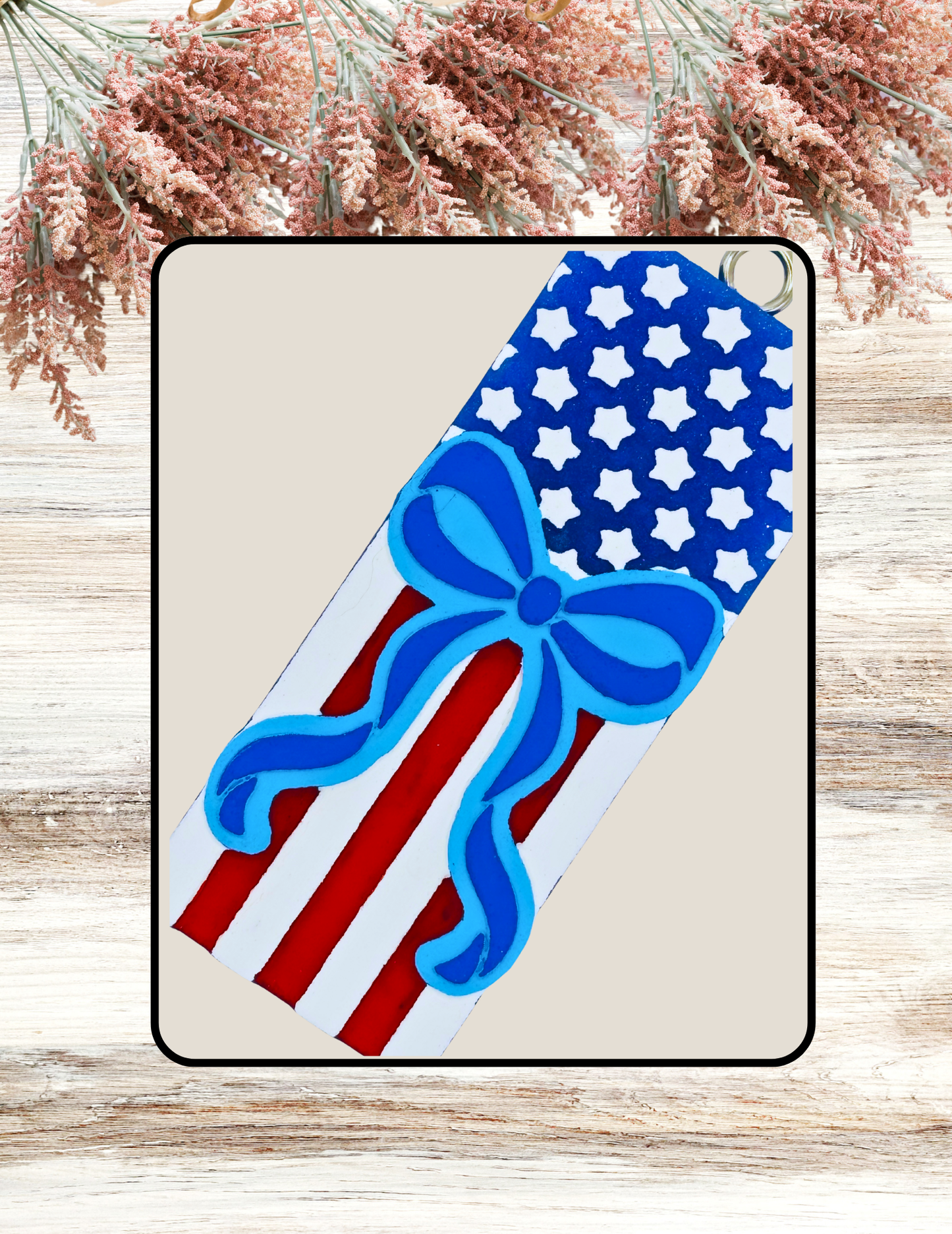 Freshie Flag With Bow Red White Blue