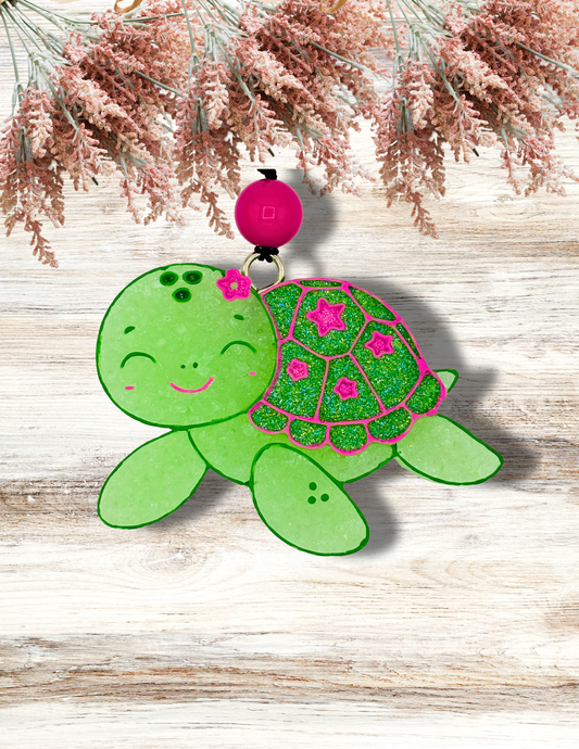 Freshie Cute Turtle Smiling Pink