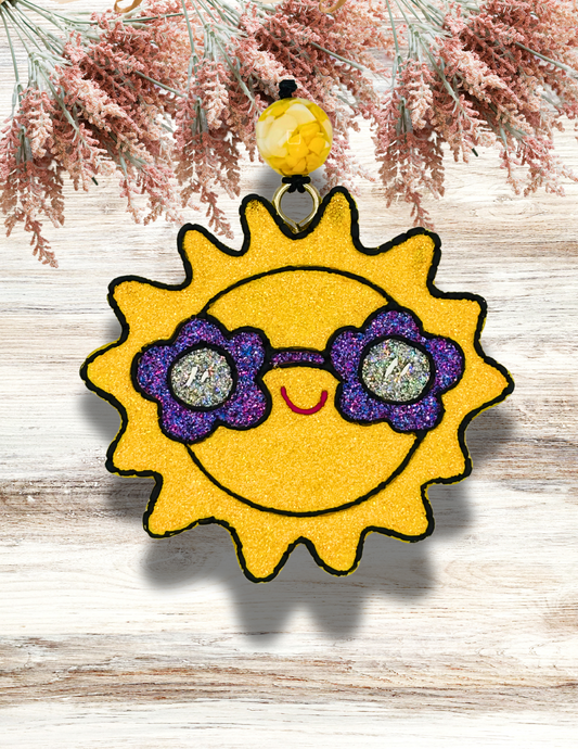 Freshie Sun with Sunglasses Yellow Purple