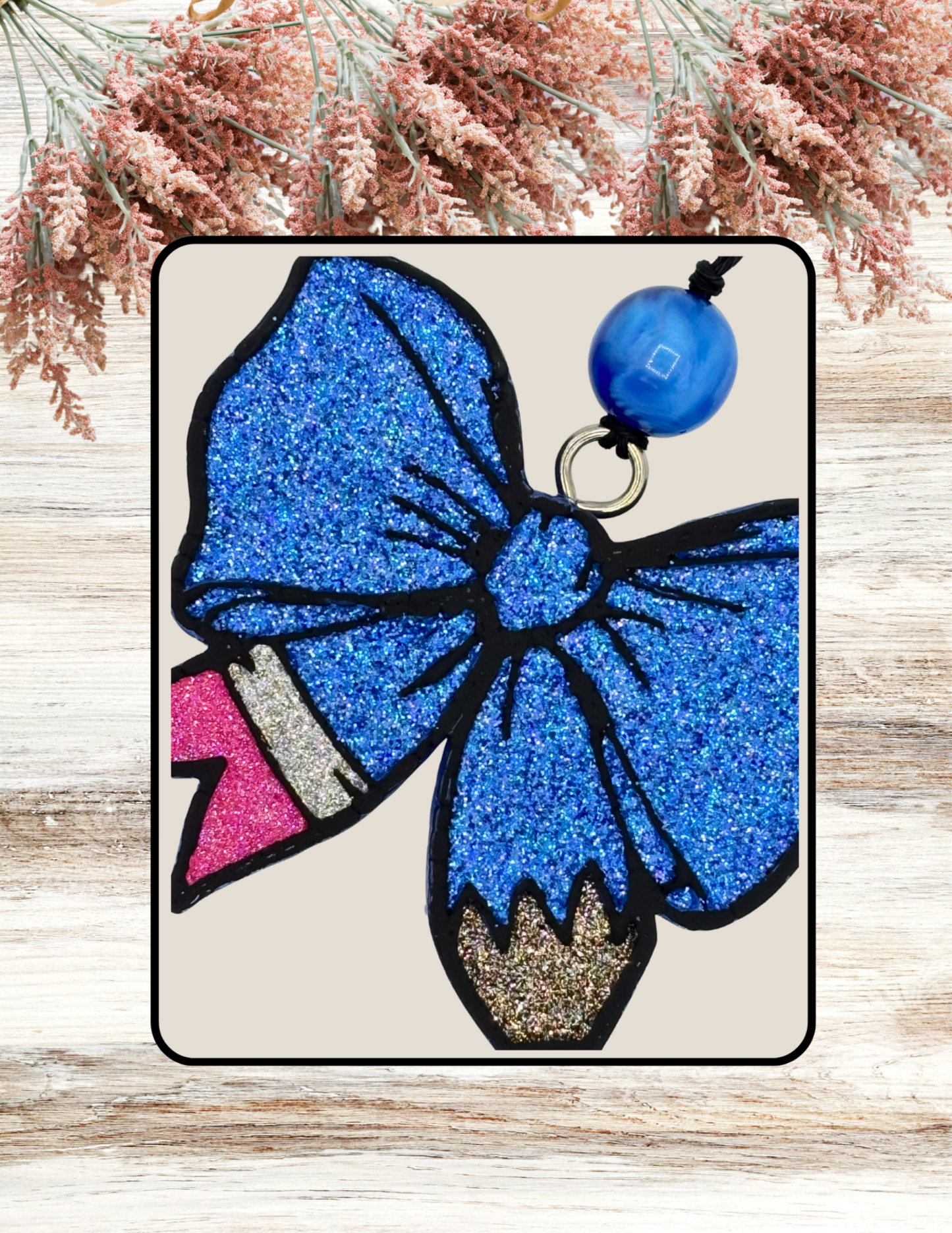 Freshie Pencil Coquette Bow Blue Pink