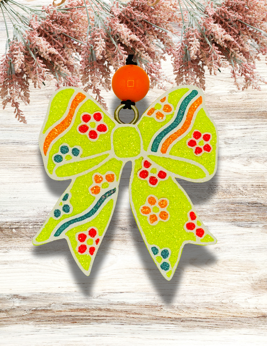 Freshie Retro Bow Neon Yellow