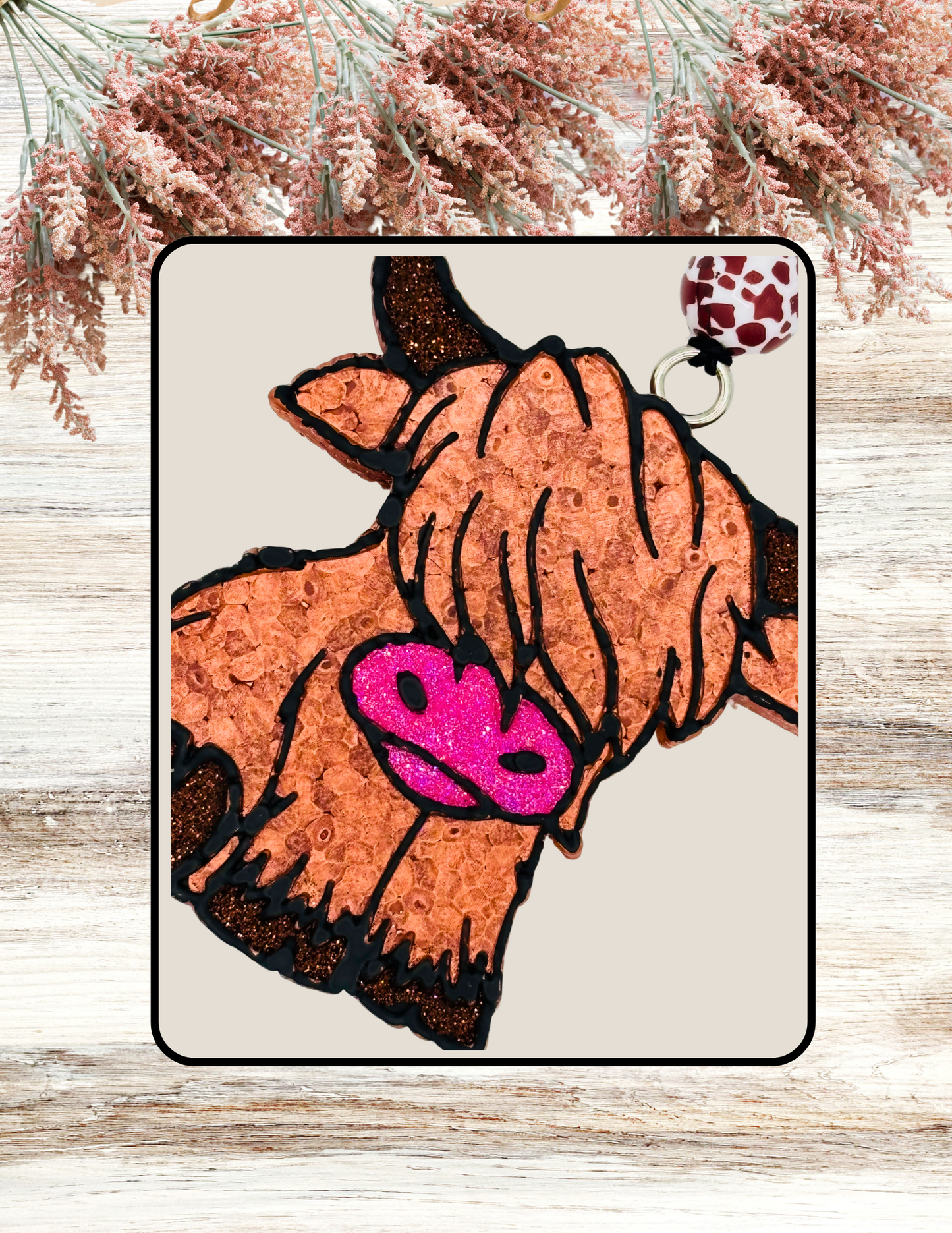 Freshie Highland Cow Sitting Red Copper