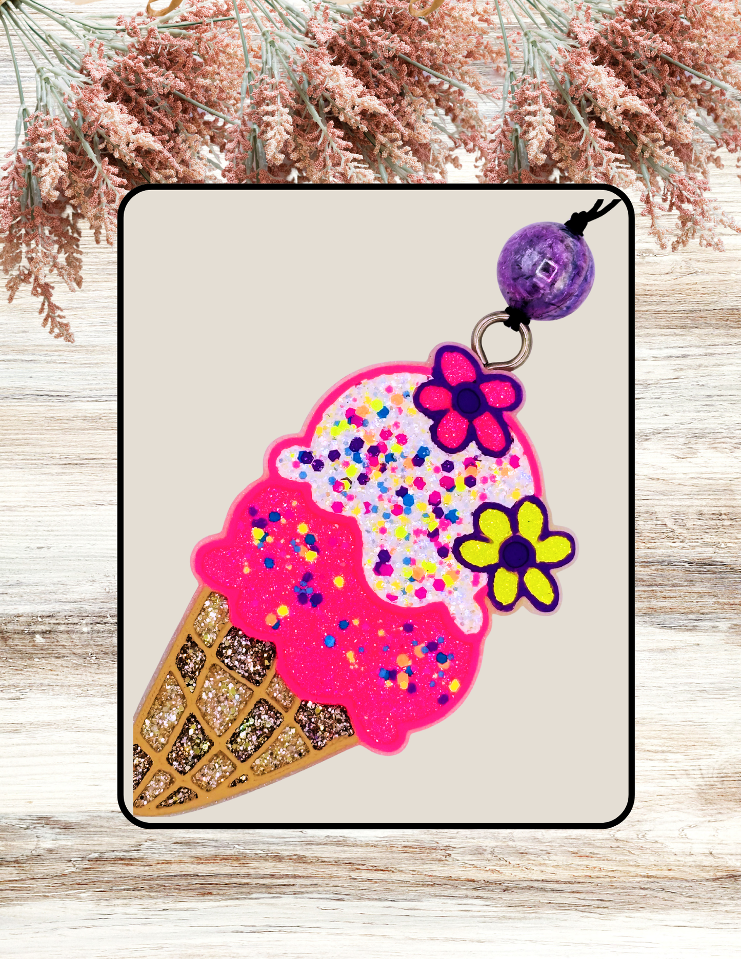Freshie Ice Cream Cone Pink White