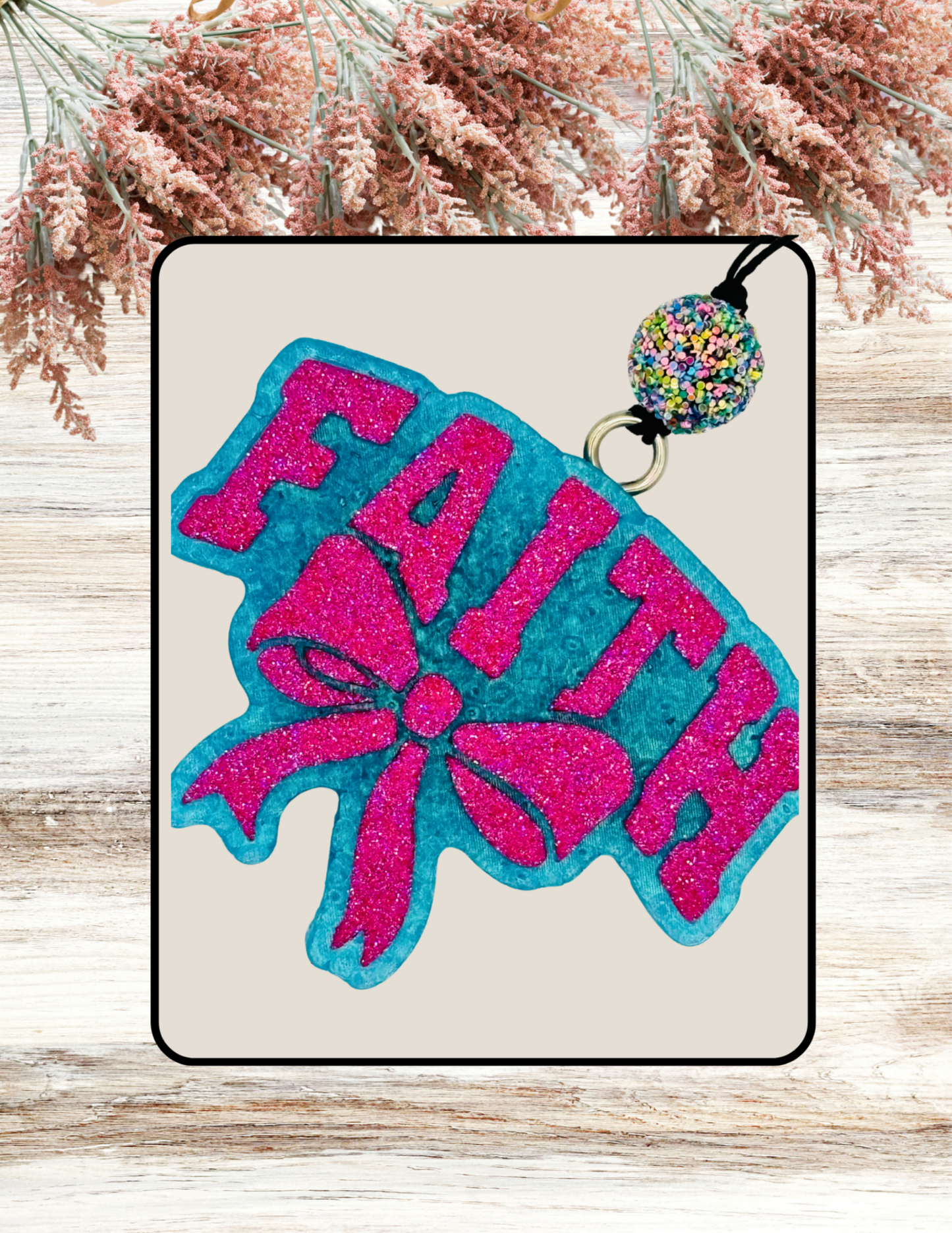 Freshie Faith Bow Pink Turquoise