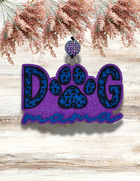 Freshie Dog Mama Leopard Blue Purple