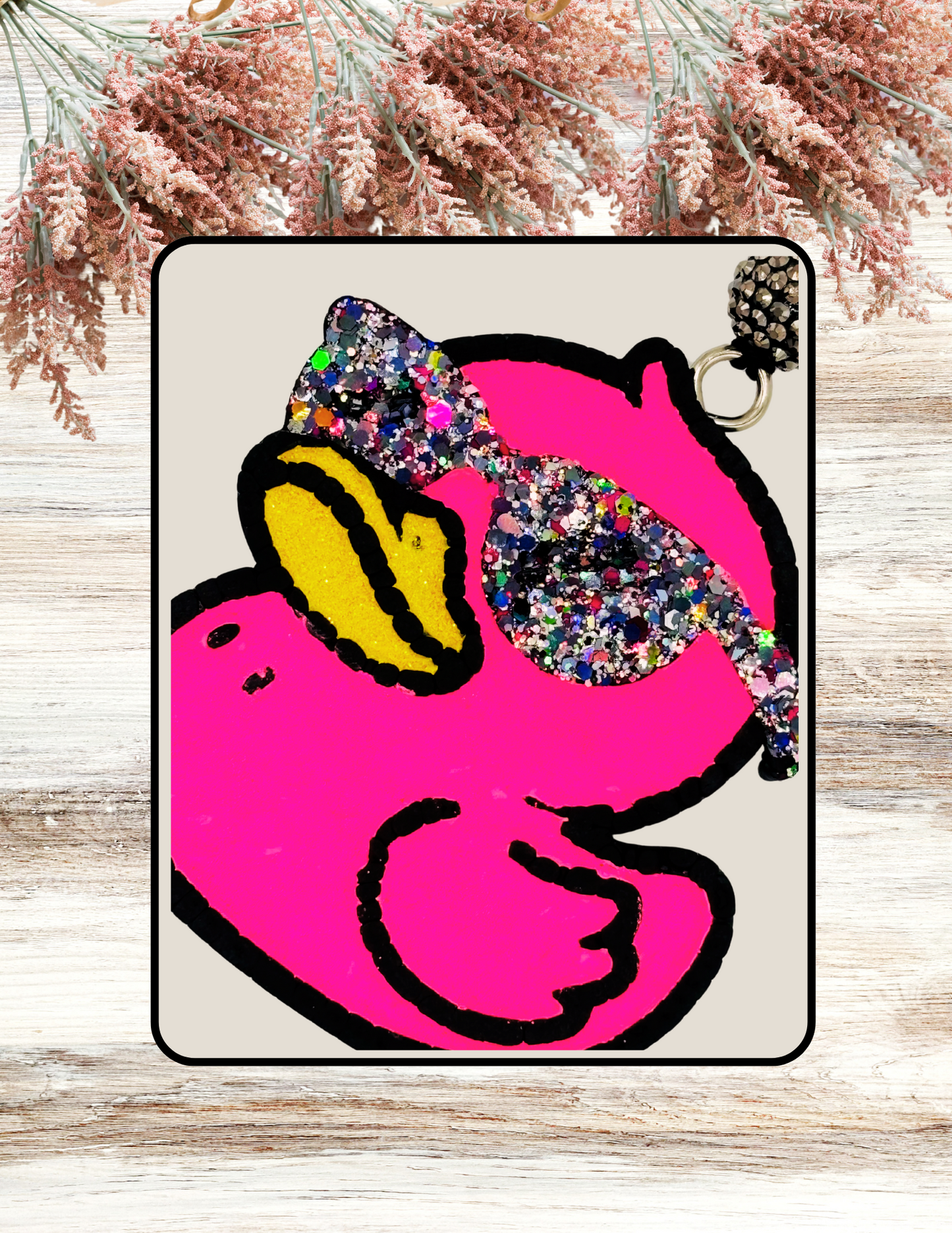 Freshie Duck with Sunglasses Neon Pink