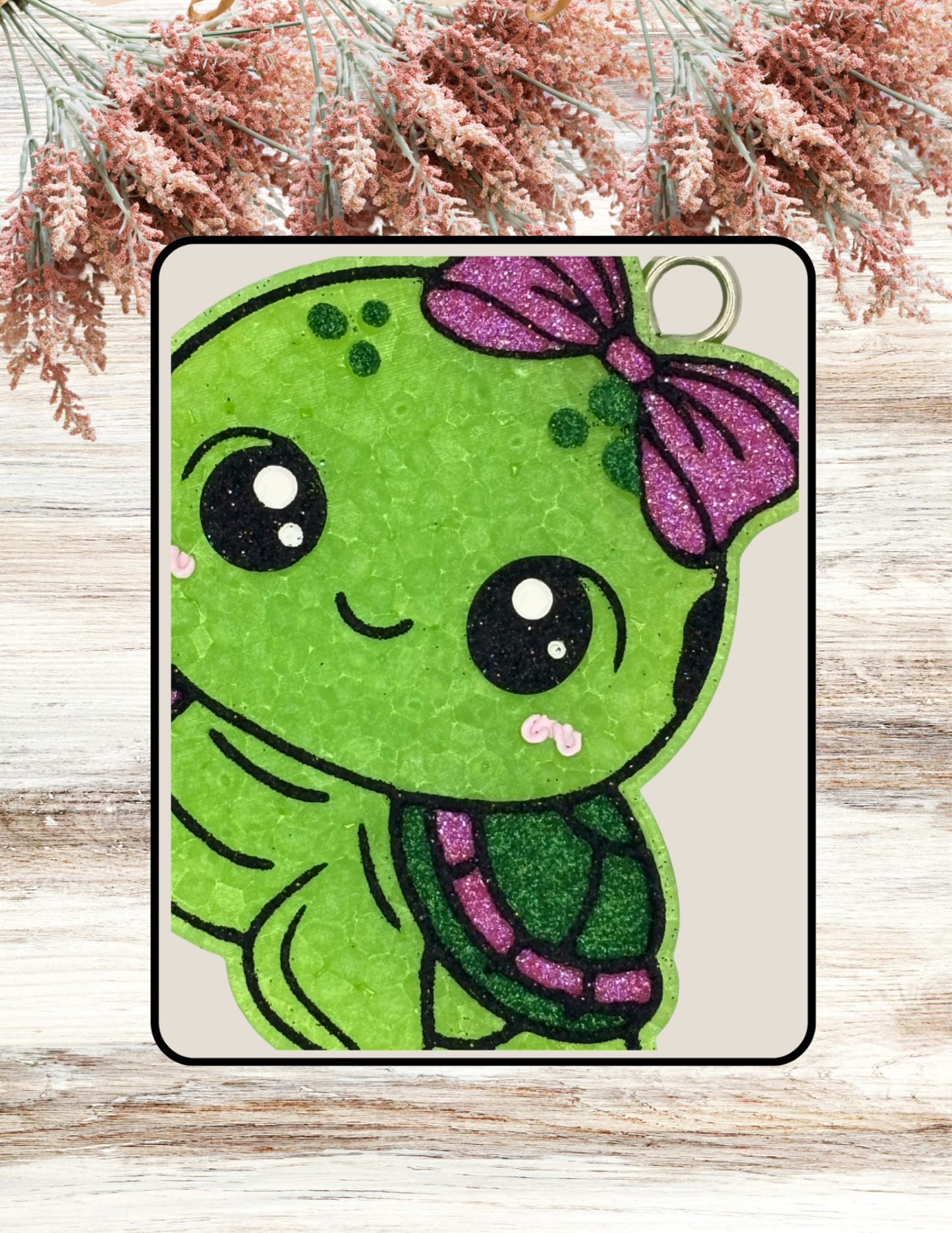Freshie Cute Turtle with Bow Magenta