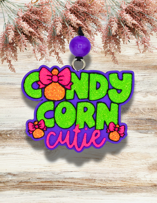 Freshie Candy Corn Cutie Neon Green Pink Purple