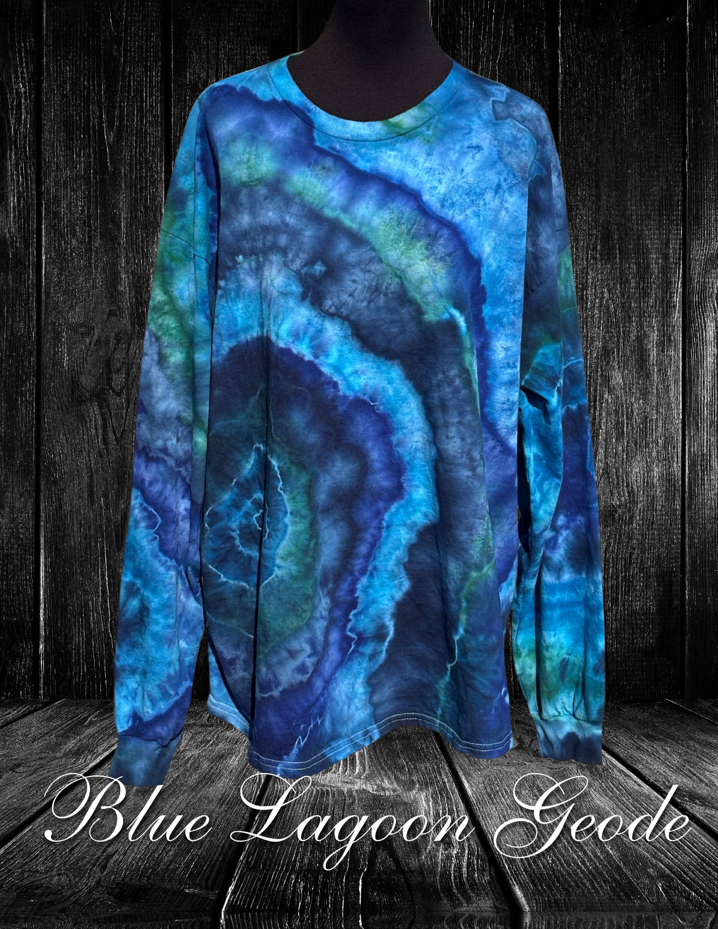 2X-Blue Lagoon Geode LS T-Shirt
