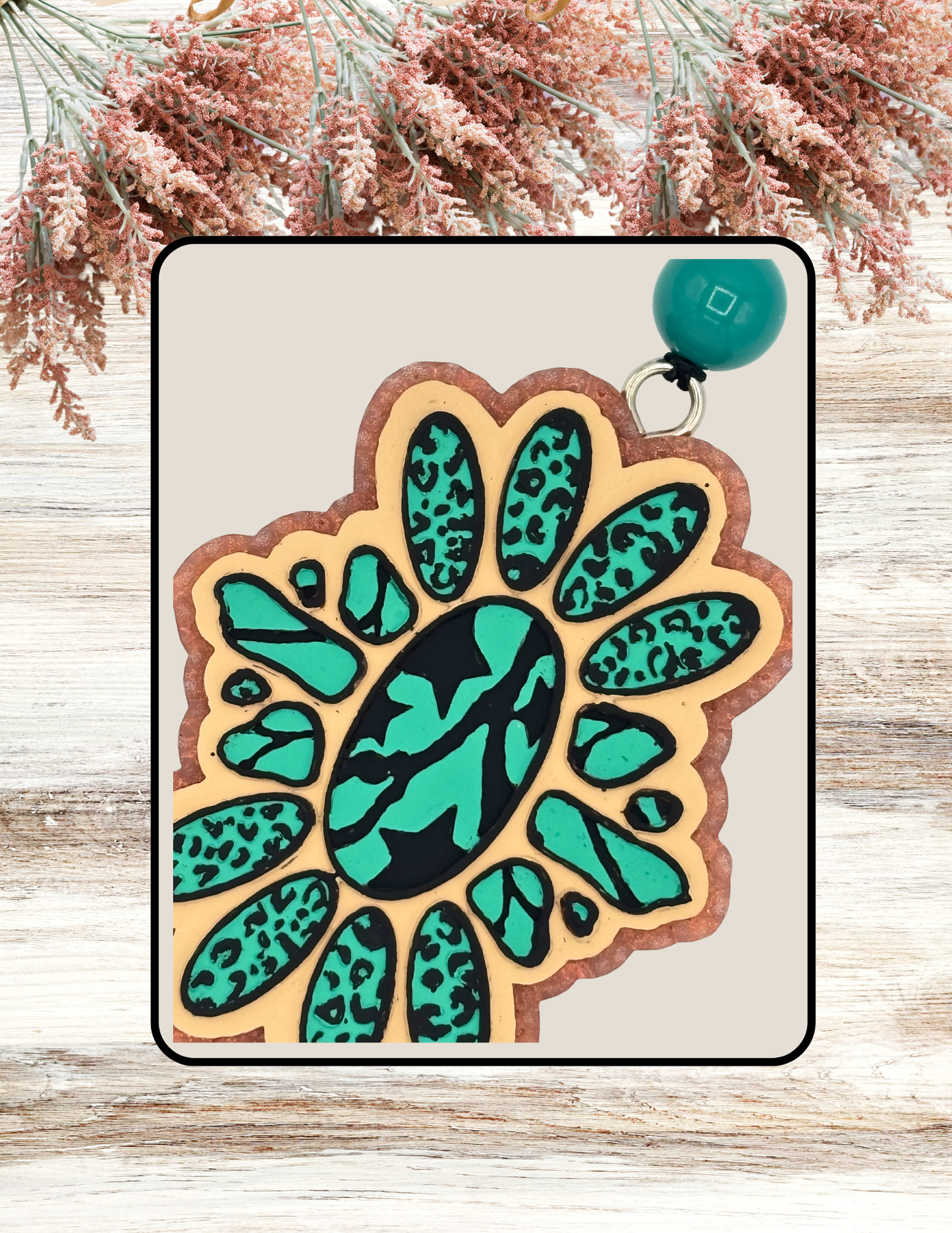 Freshie Turquoise Jewel Leopard Print