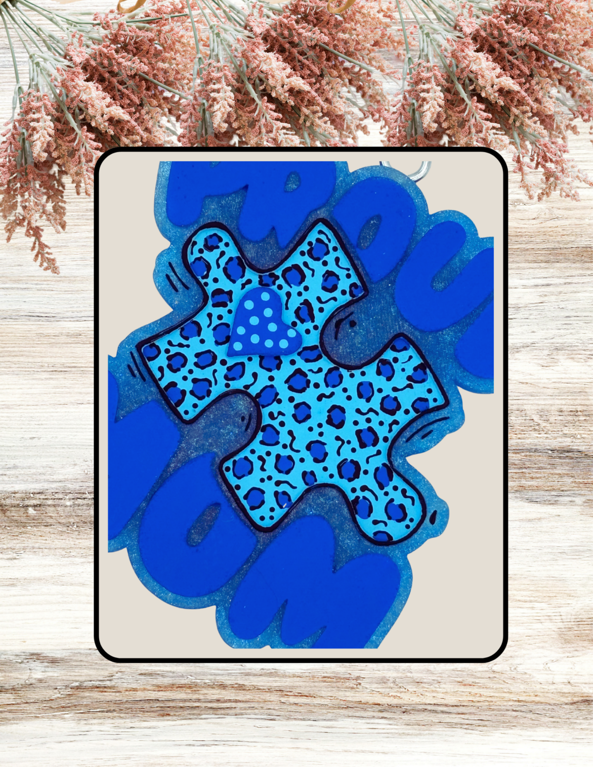 Freshie Proud Autism Mom Blue Leopard