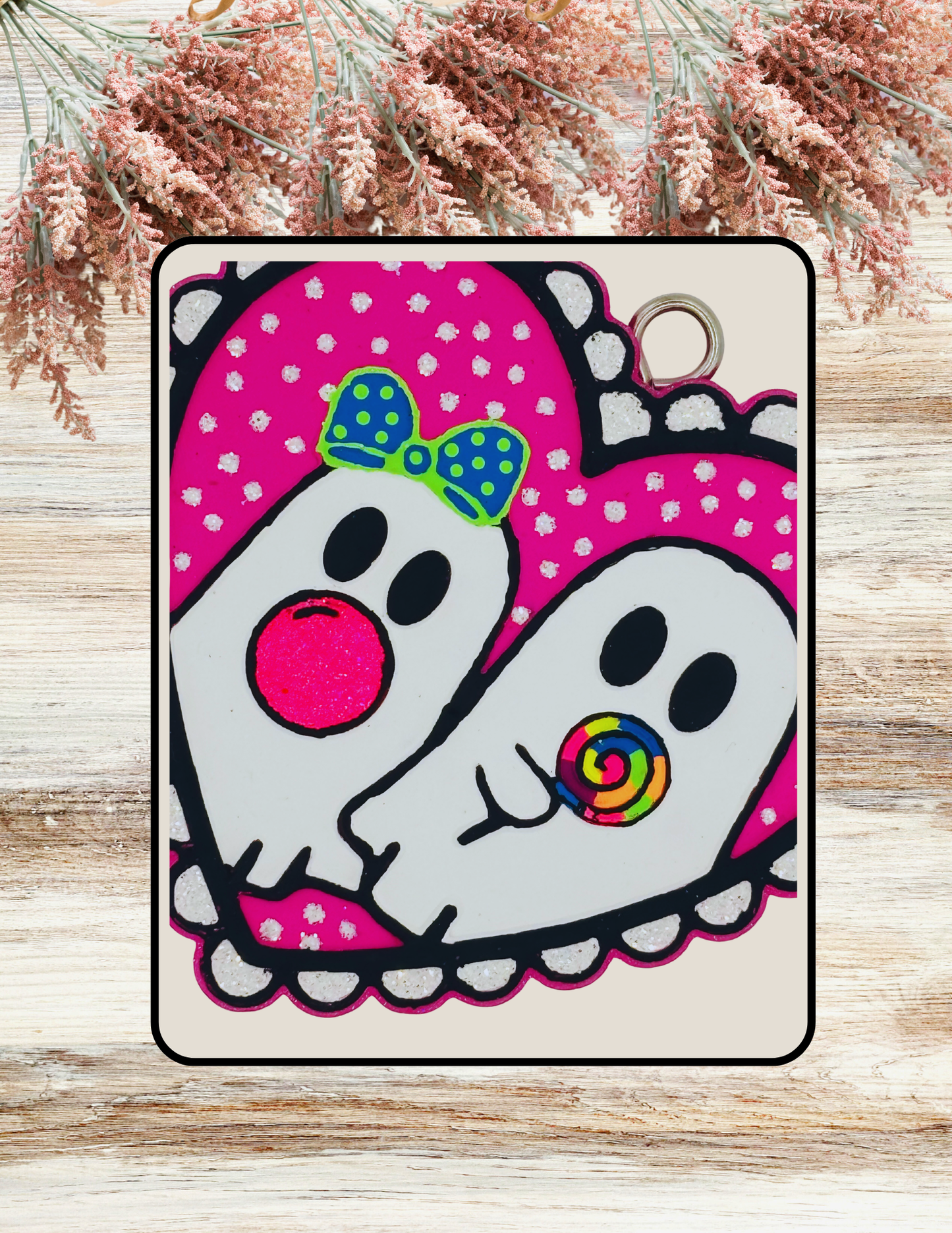Freshie Ghost Couple Heart Pink