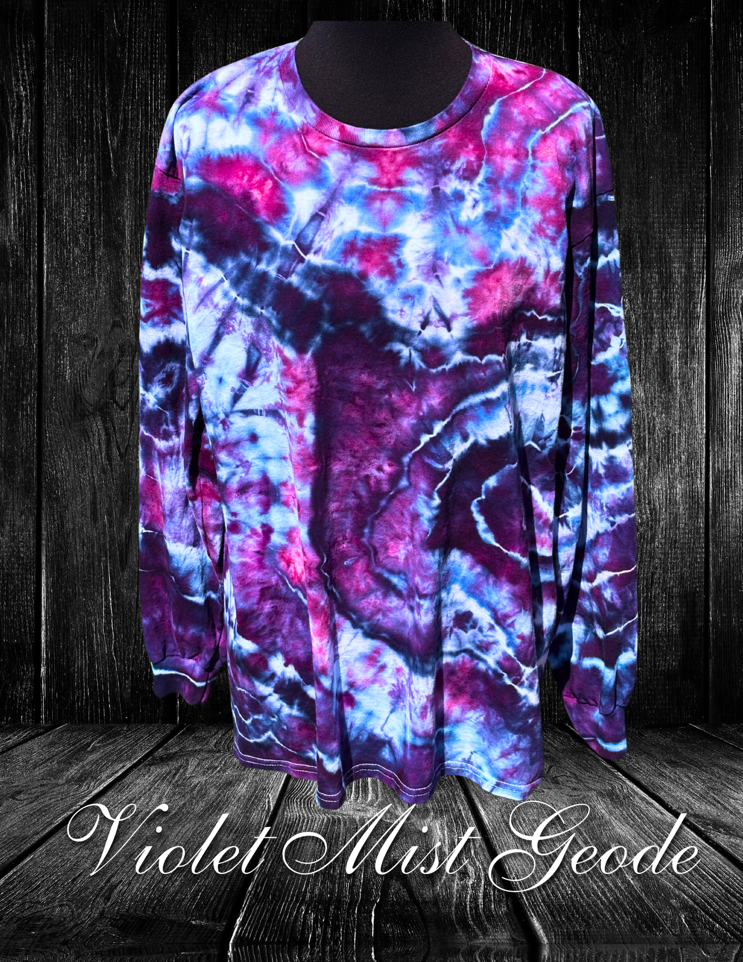 L-Violet Mist Geode LS T-Shirt