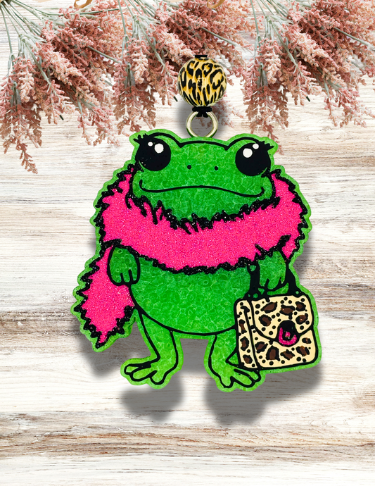 Freshie Boujee Frog Pink Leopard