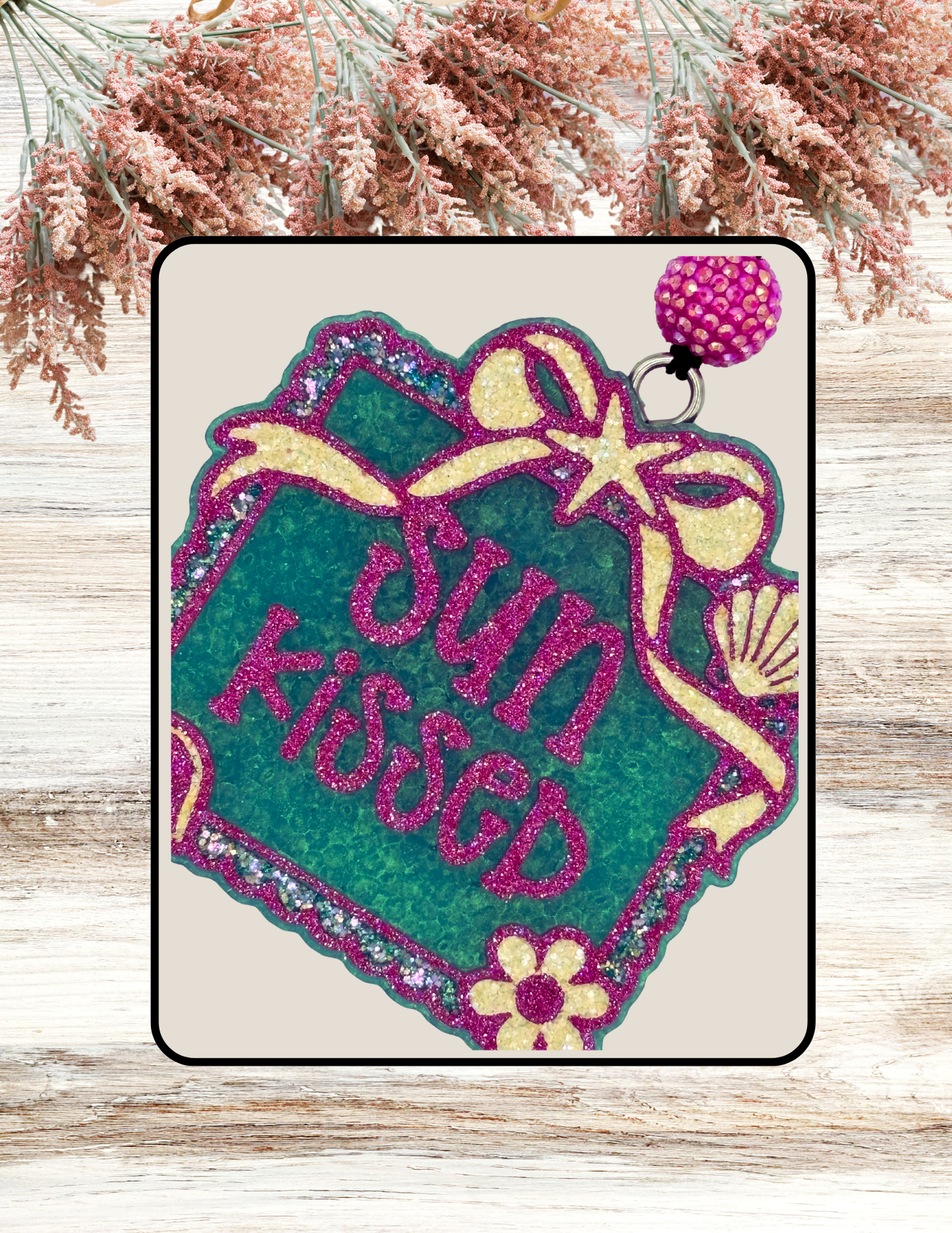 Freshie Sun Kissed Beach Frame Teal Magenta Ivory