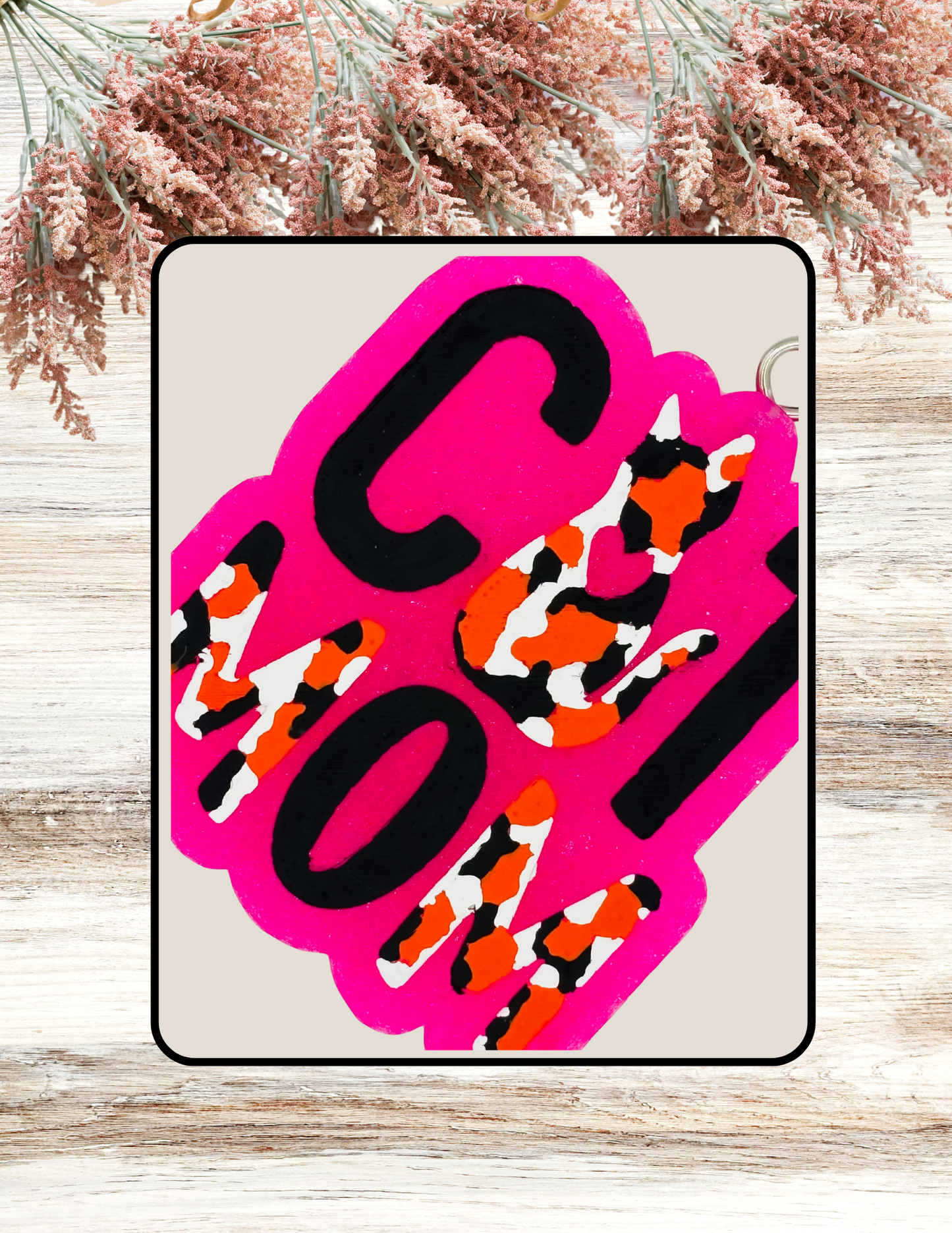 Freshie Cat Mom Pink Orange Calico