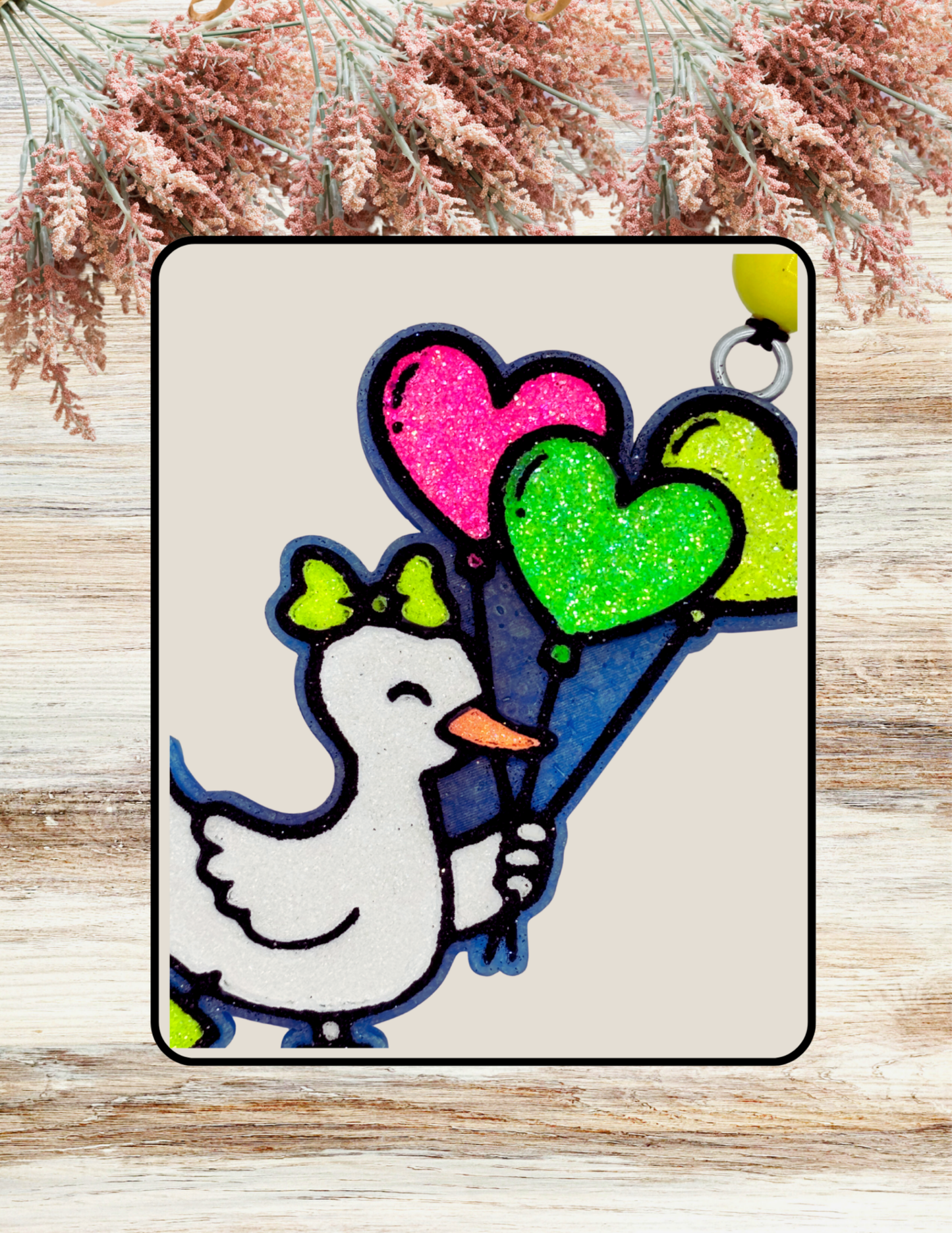 Freshie Duck with Balloons Neon