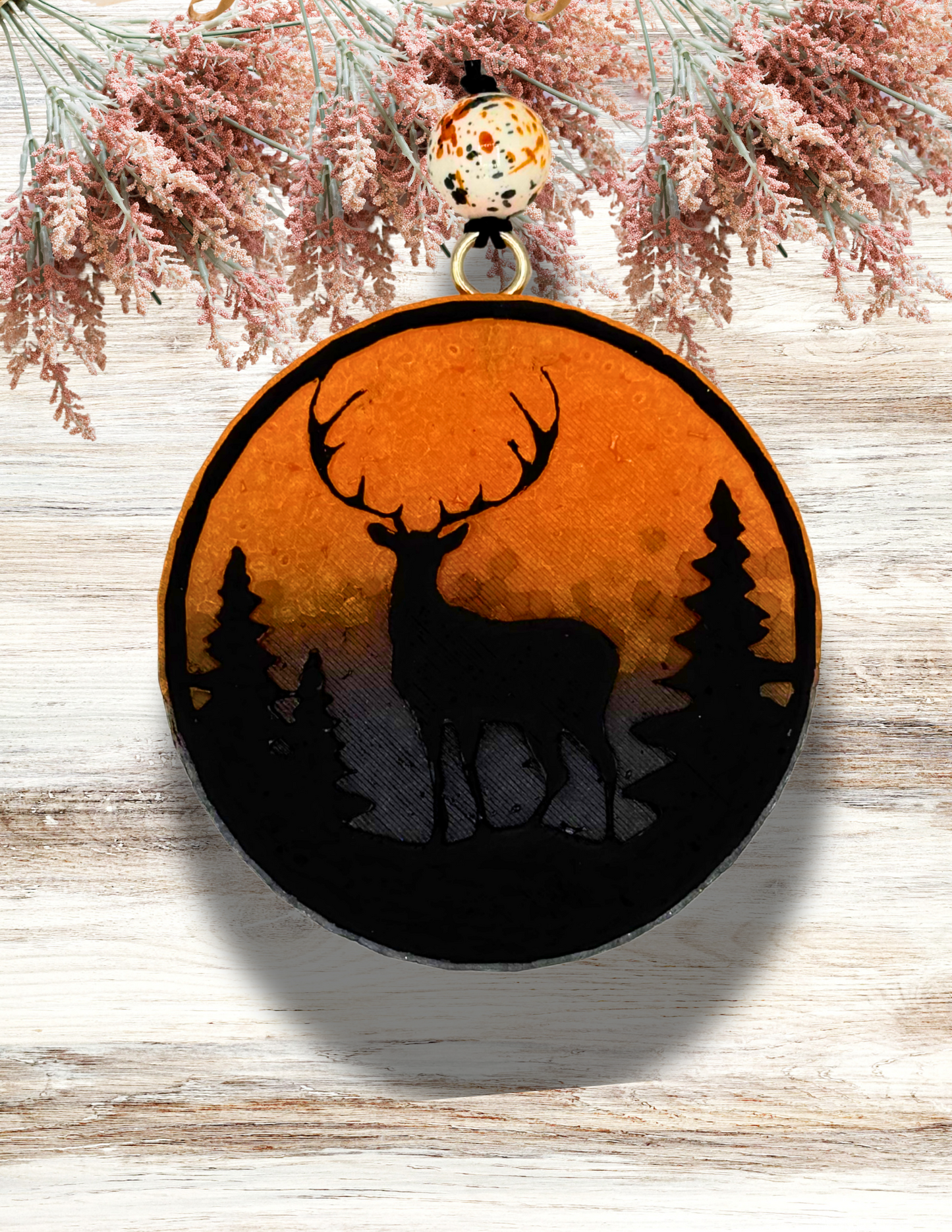 Freshie Deer in Forest Orange Sunset