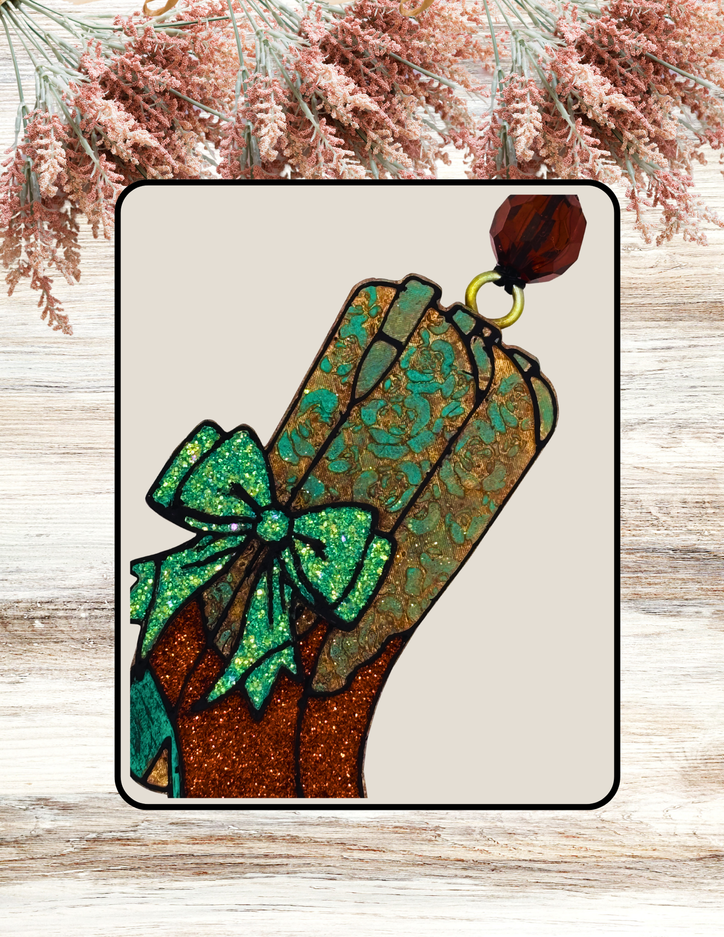 Freshie Floral Cowgirl Boots Bow Teal Rust