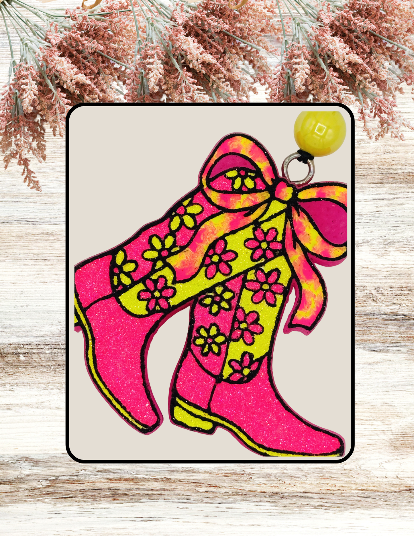 Freshie Daisy Walking Boots Neon Pink Yellow
