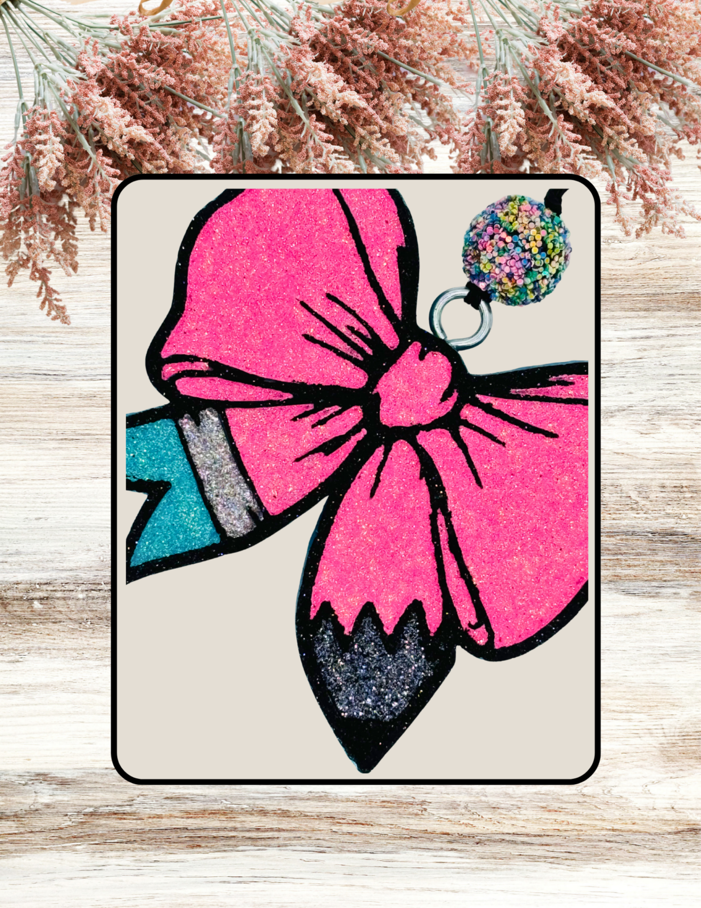 Freshie Pencil Coquette Bow Pink Turquoise