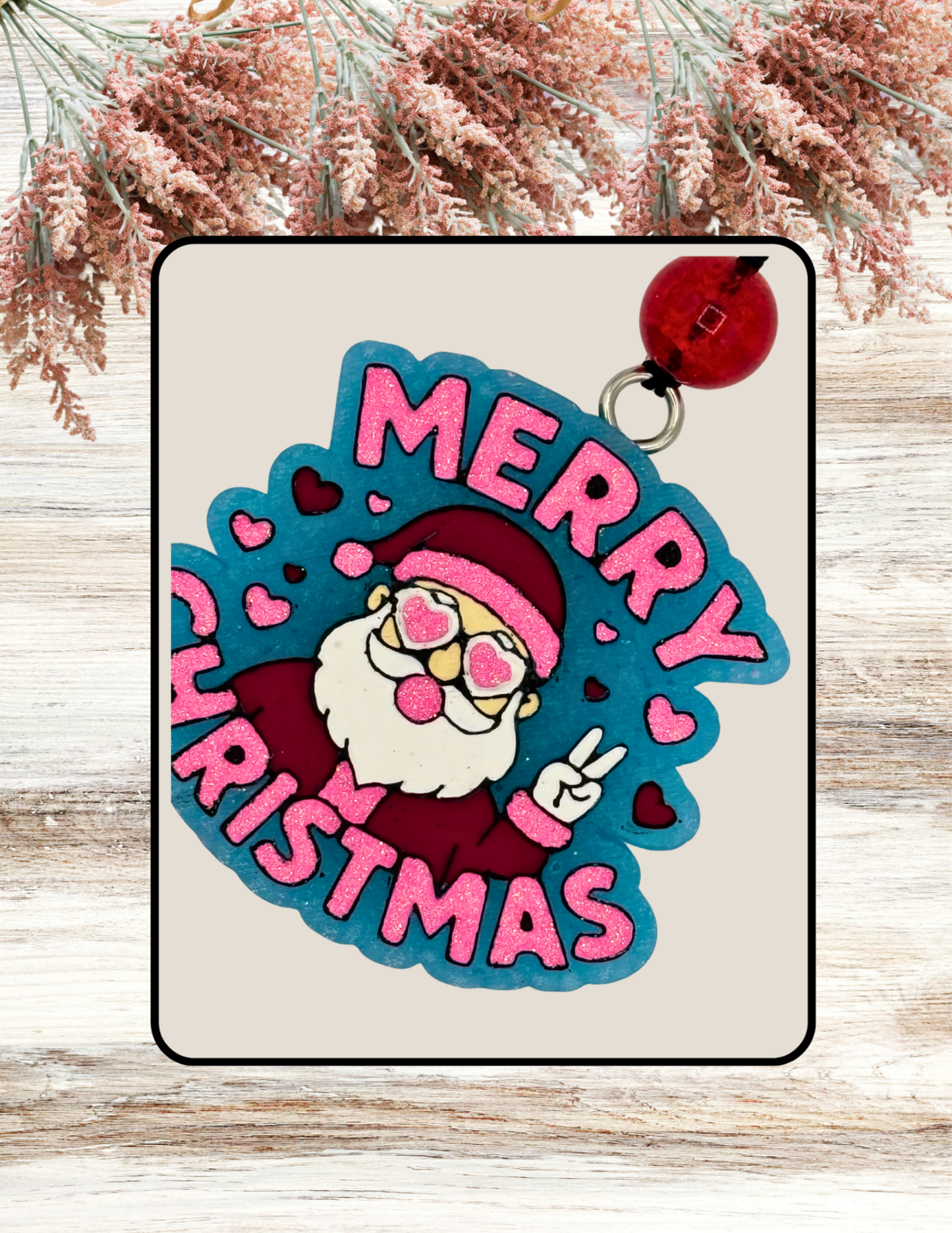 Freshie Merry Christmas Santa Bubble Pink Red
