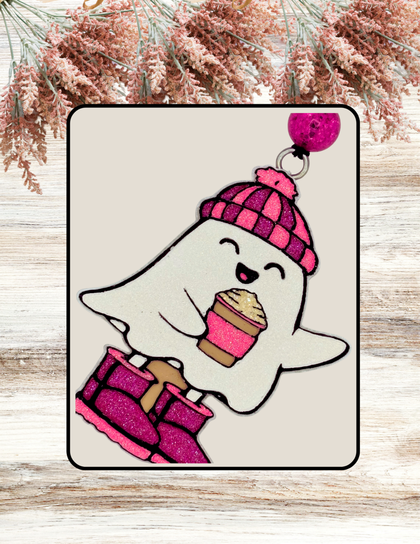 Freshie Latte Ghost with Boots Pink