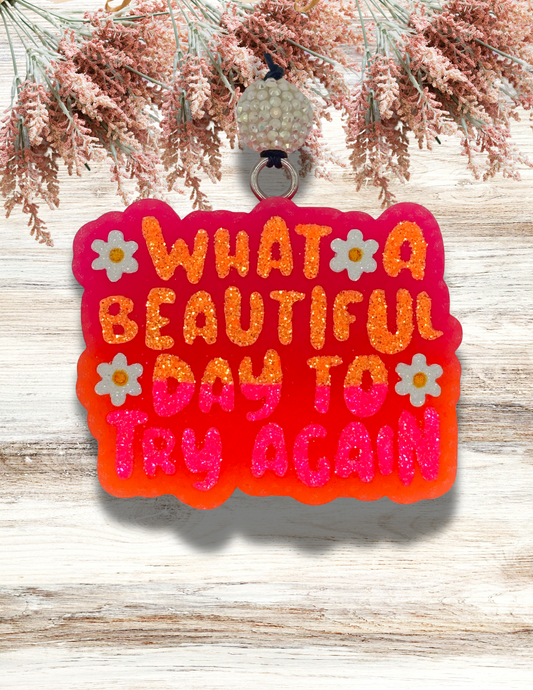 Freshie Beautiful Day Neon Orange Pink