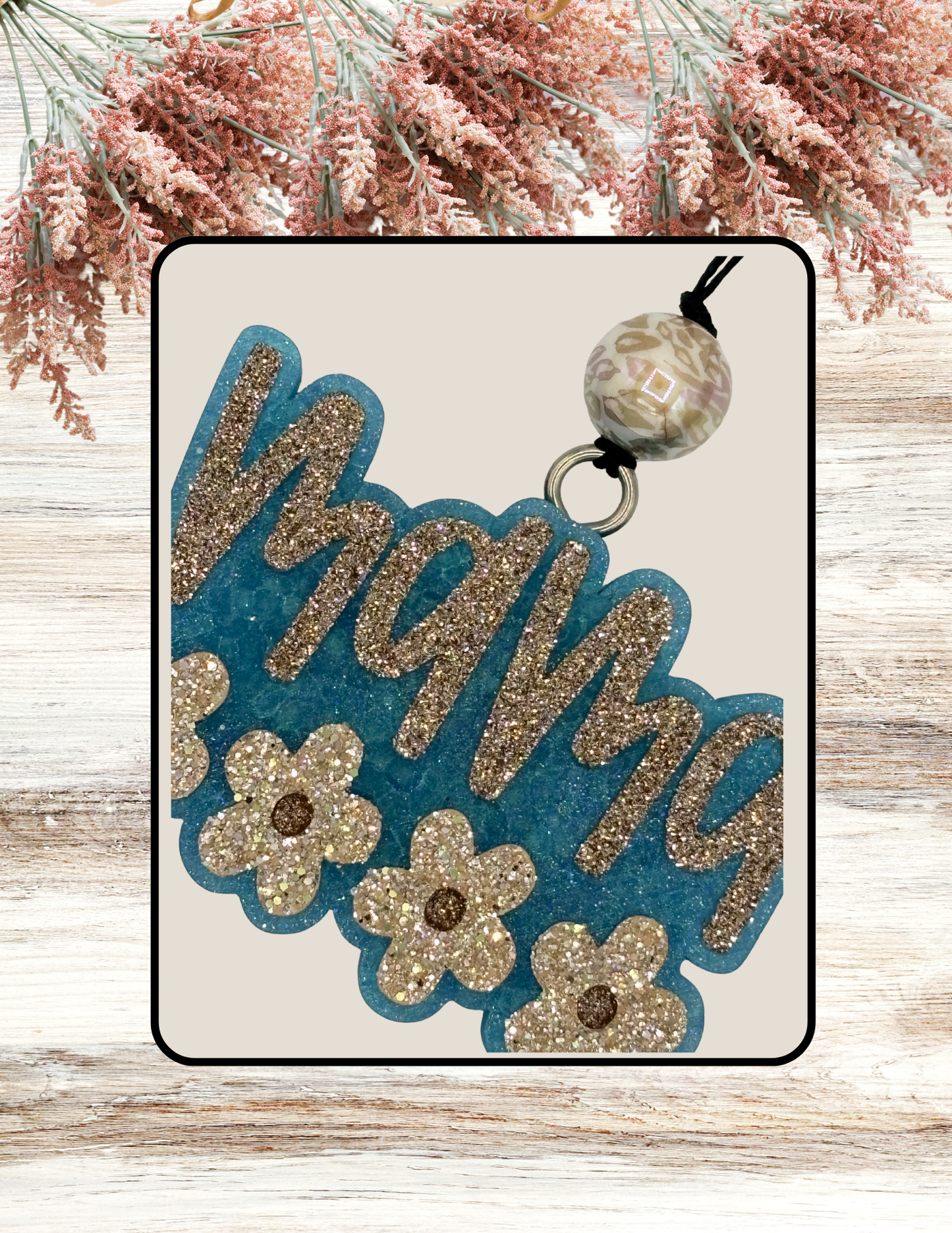 Freshie Mama Flowers Turquoise Gold