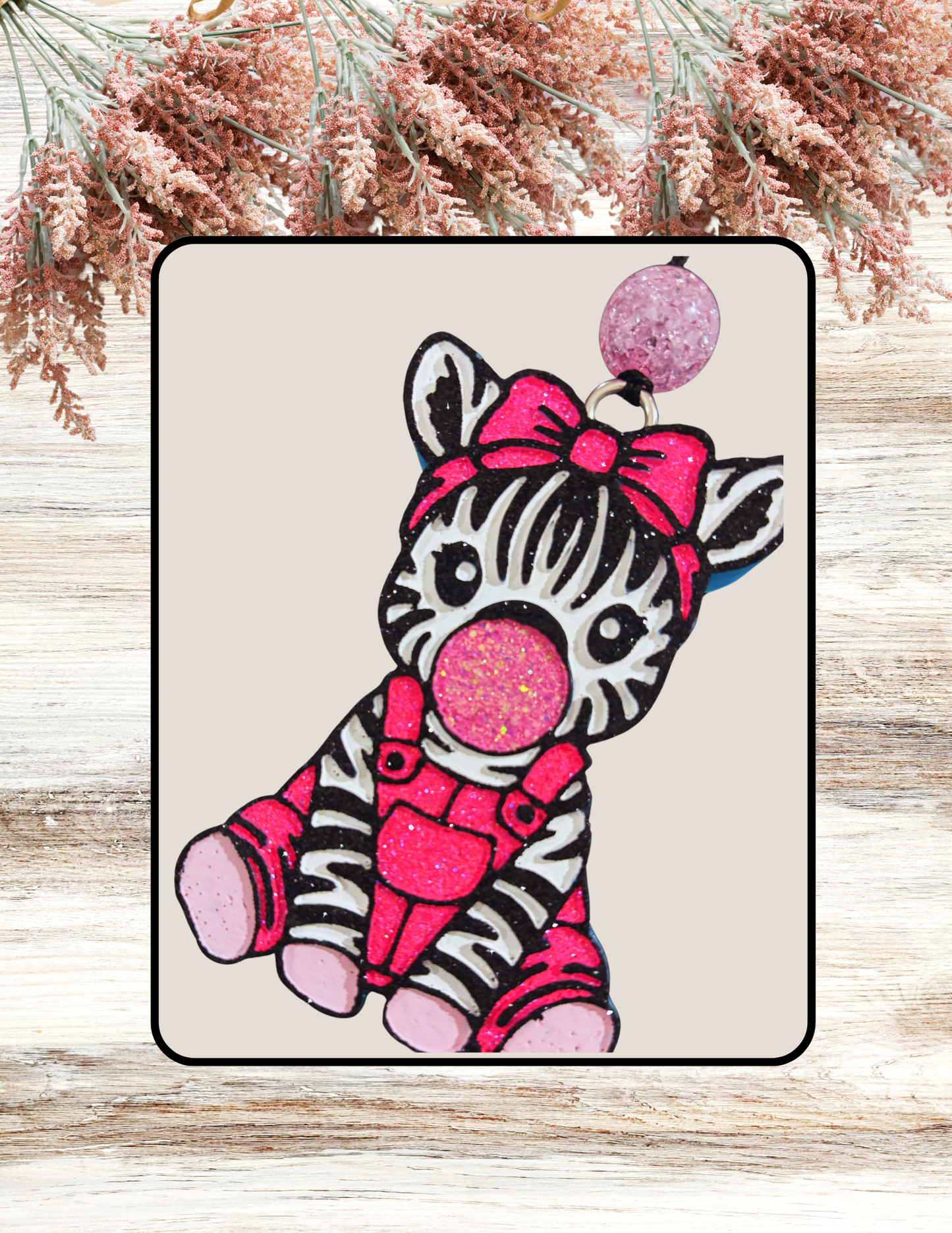 Freshie Zebra with Bubblegum Neon Pink