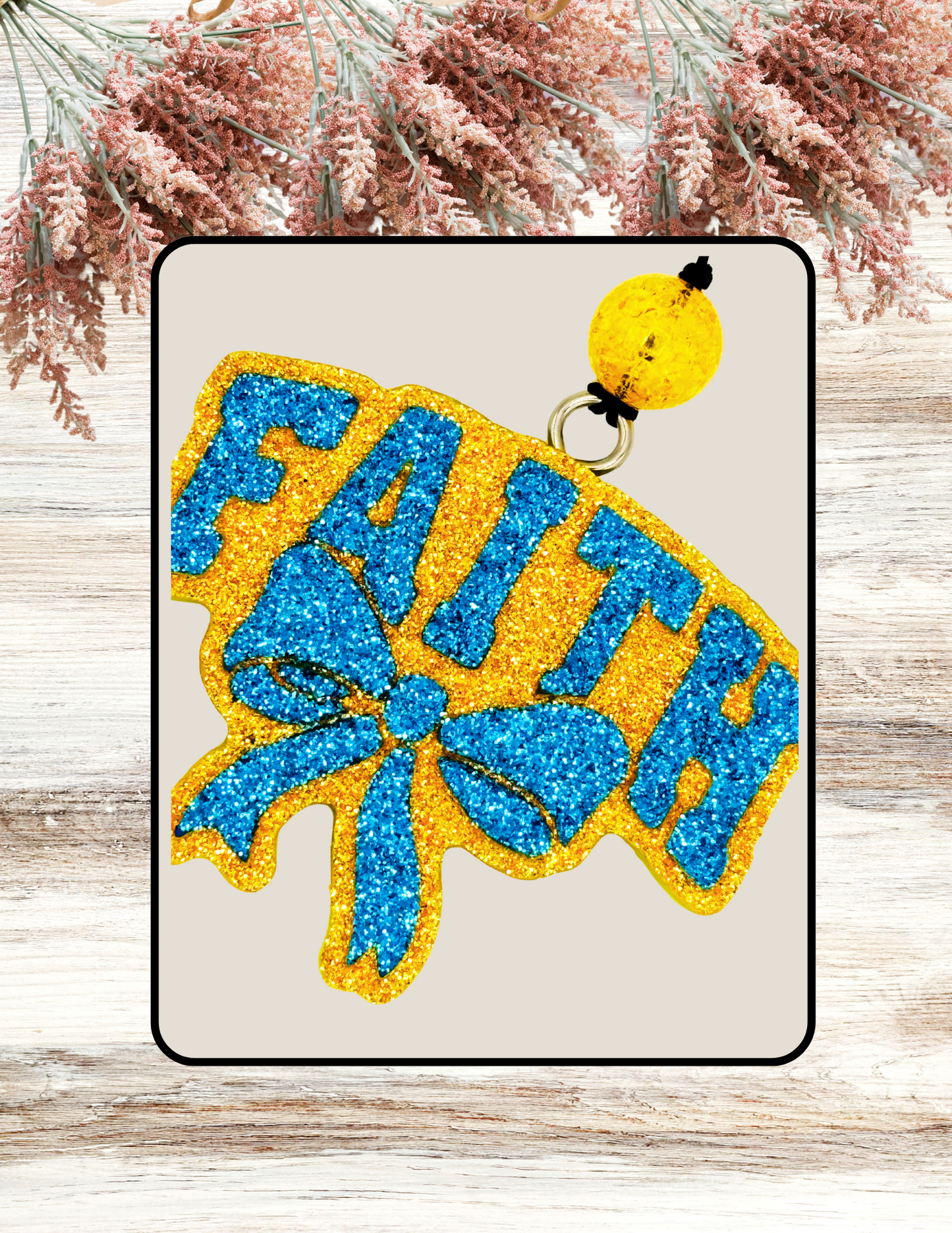 Freshie Faith Bow Blue Gold