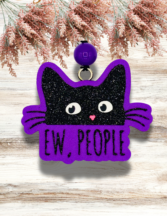 Freshie Ew People Cat Neon Purple Black