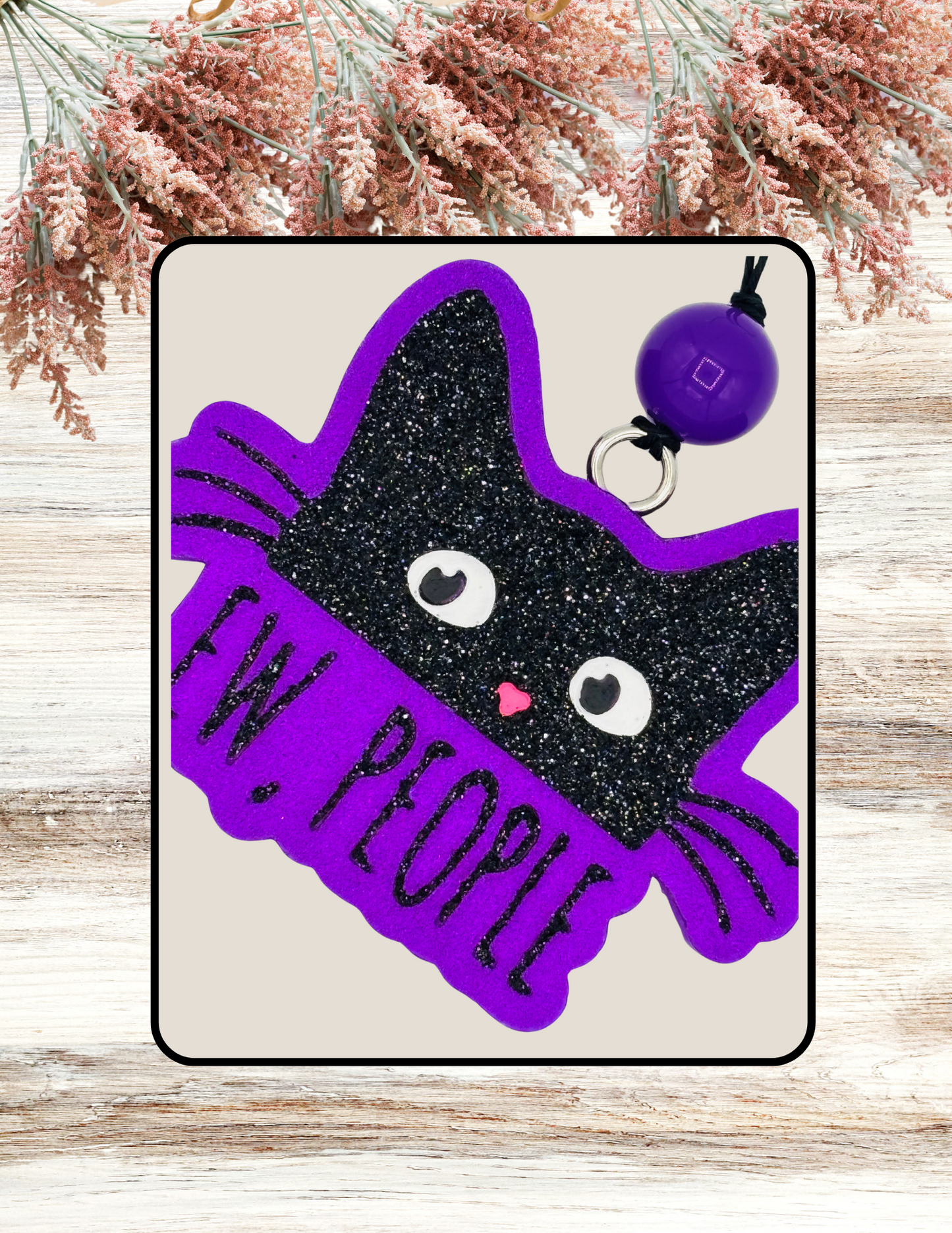 Freshie Ew People Cat Neon Purple Black